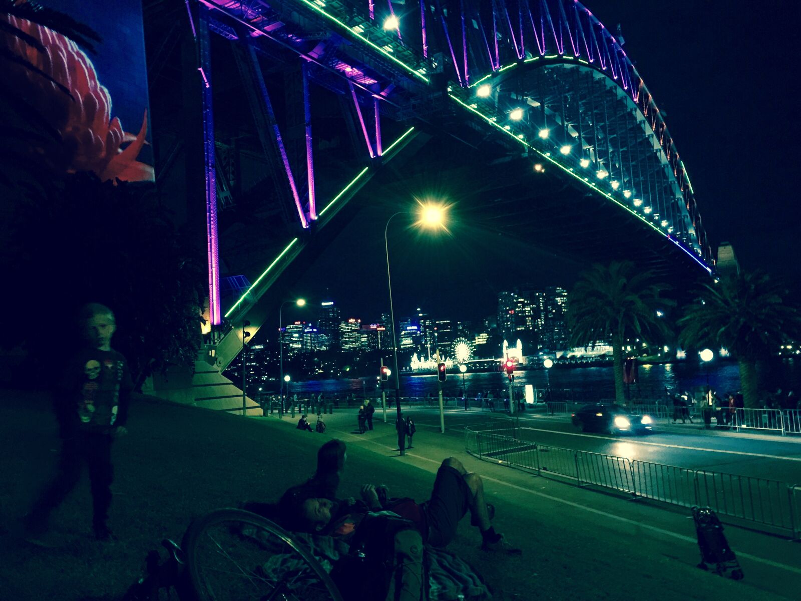 iPhone 6 Plus back camera 4.15mm f/2.2 sample photo. Sydney, harbour, bridge, night photography