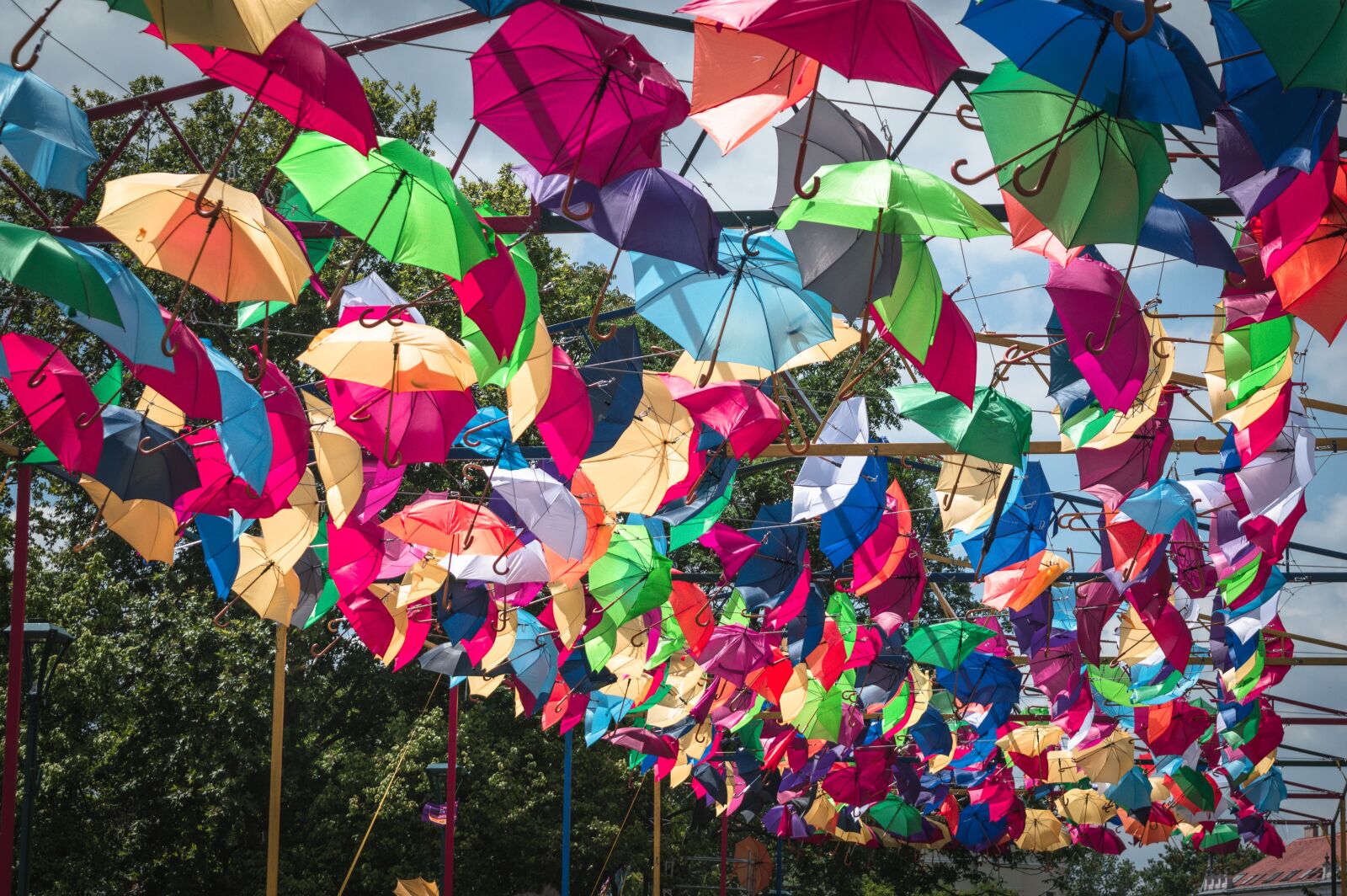 Nikon D3200 sample photo. Umbrella, sky, summer photography