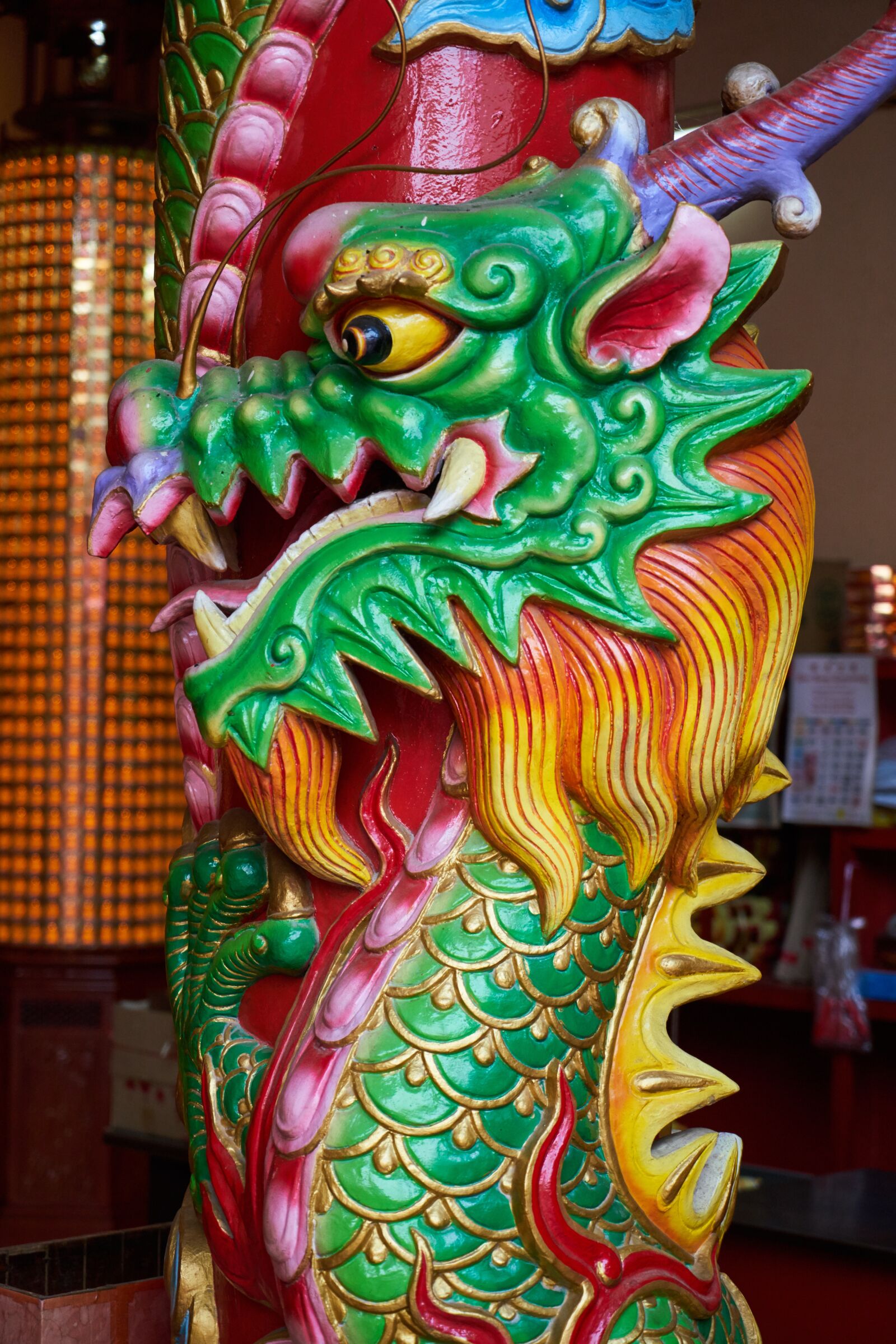 Sony a7R II sample photo. Dragon, green, asian photography