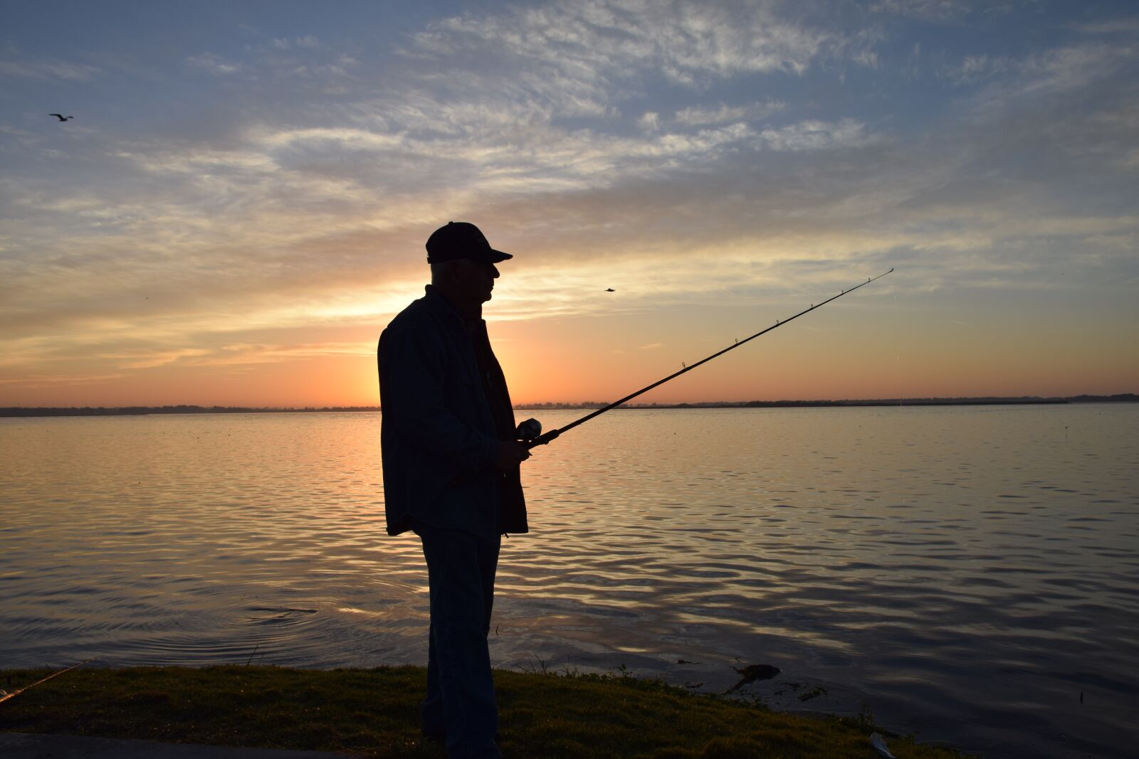 Nikon D5300 sample photo. Fisherman, portrait, silhouette photography