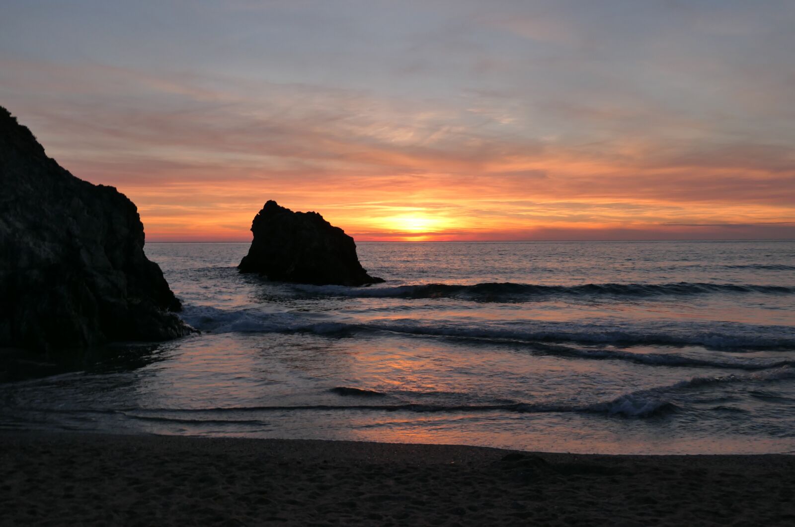 Panasonic DC-TZ200 sample photo. Sunset, holywell bay, cornwall photography