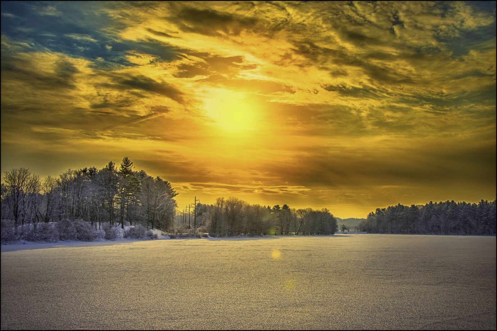 Nikon D800 sample photo. Sunset, winter, snow photography