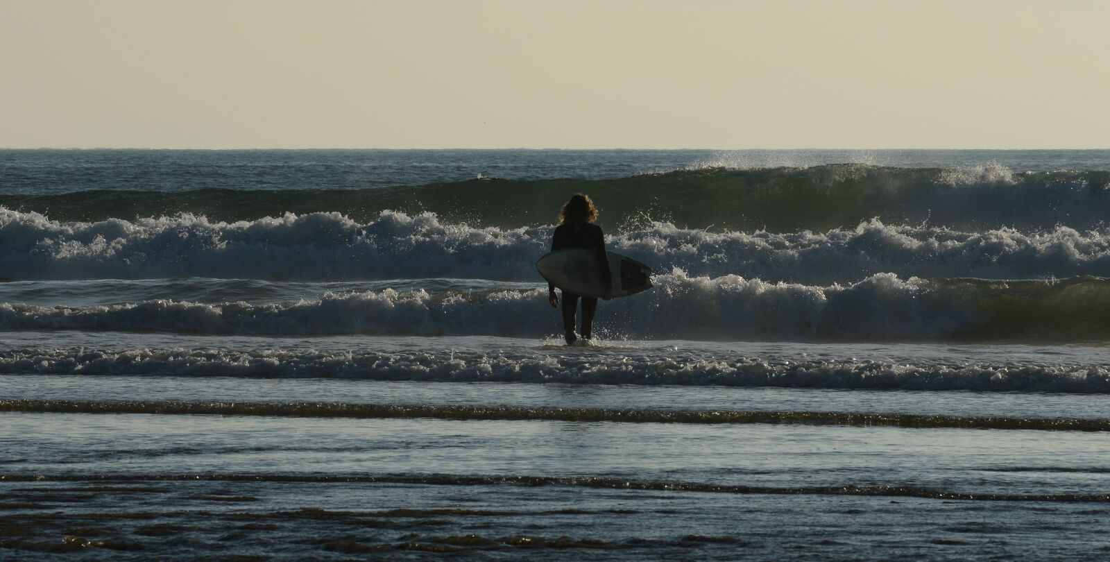 Nikon D3200 sample photo. Surfer, lone, sea photography