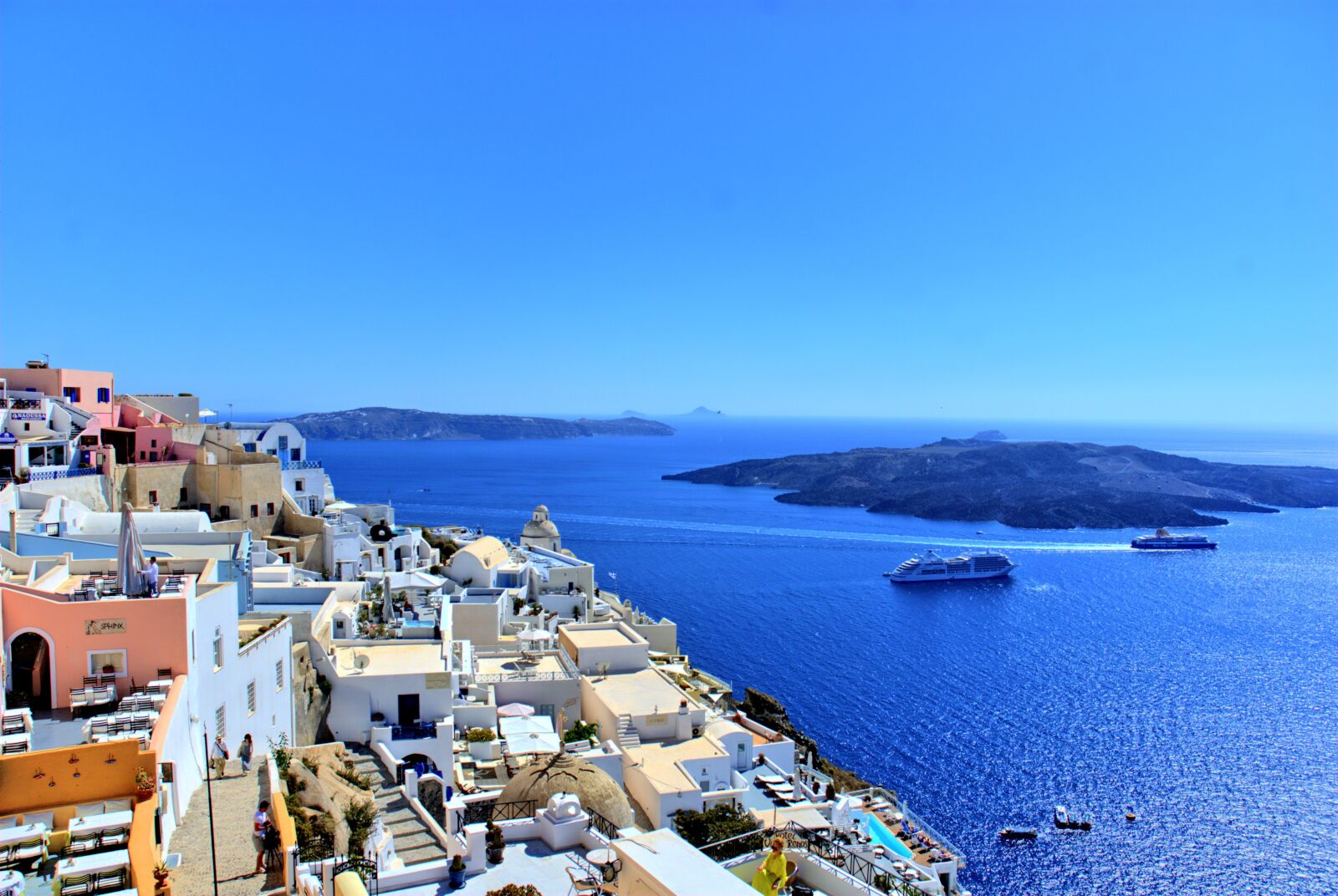 Nikon D80 sample photo. Greece, santorini, the sun photography