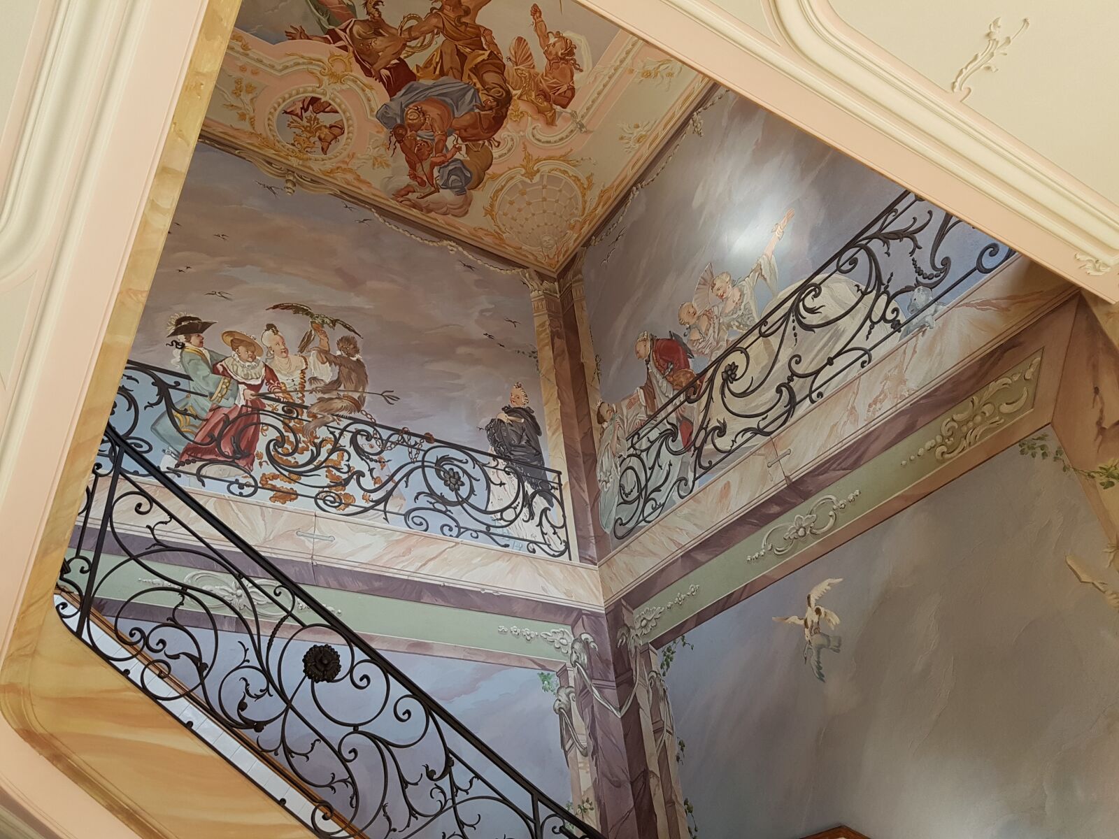 Samsung Galaxy S7 Edge sample photo. Staircase, mural, baroque photography