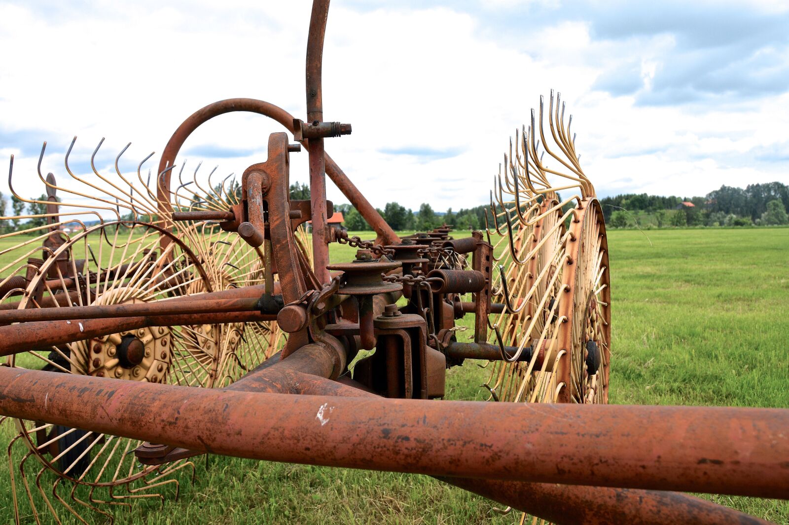 Nikon D3200 sample photo. Old hay tedders, hay photography