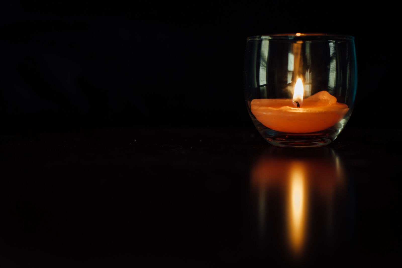 Canon EOS 5D Mark II sample photo. Black, candle, flame, reflection photography