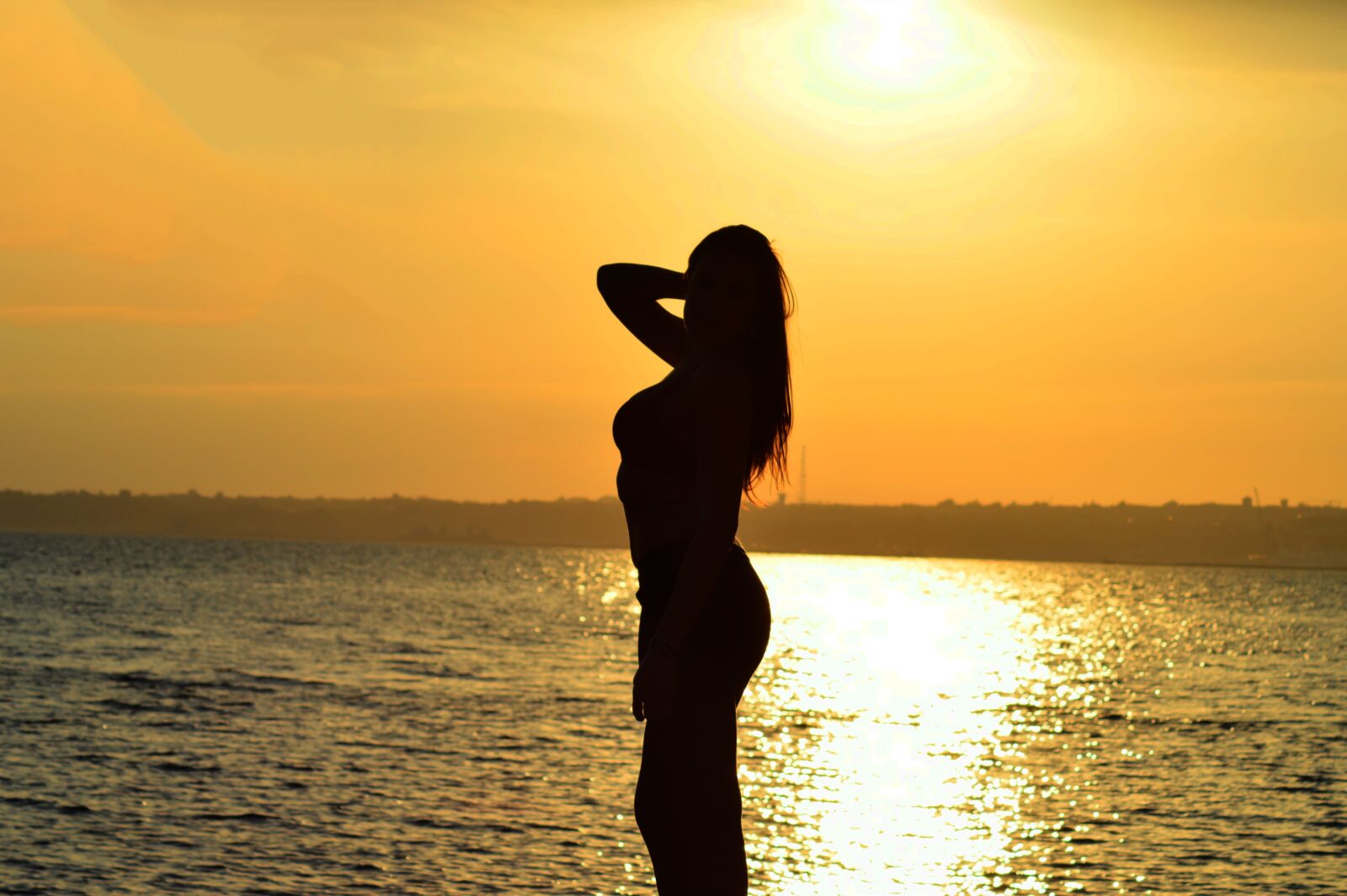 Nikon D3200 sample photo. Silhouette, woman, girl photography