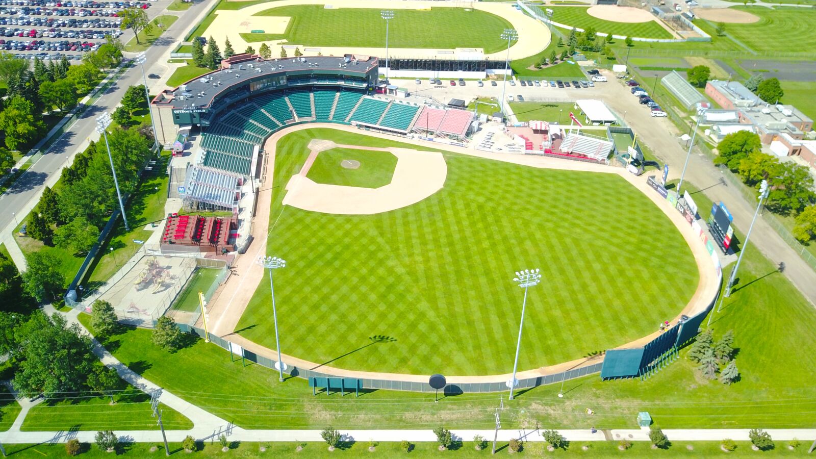 DJI FC220 sample photo. Aerial, baseball, field, stadium photography
