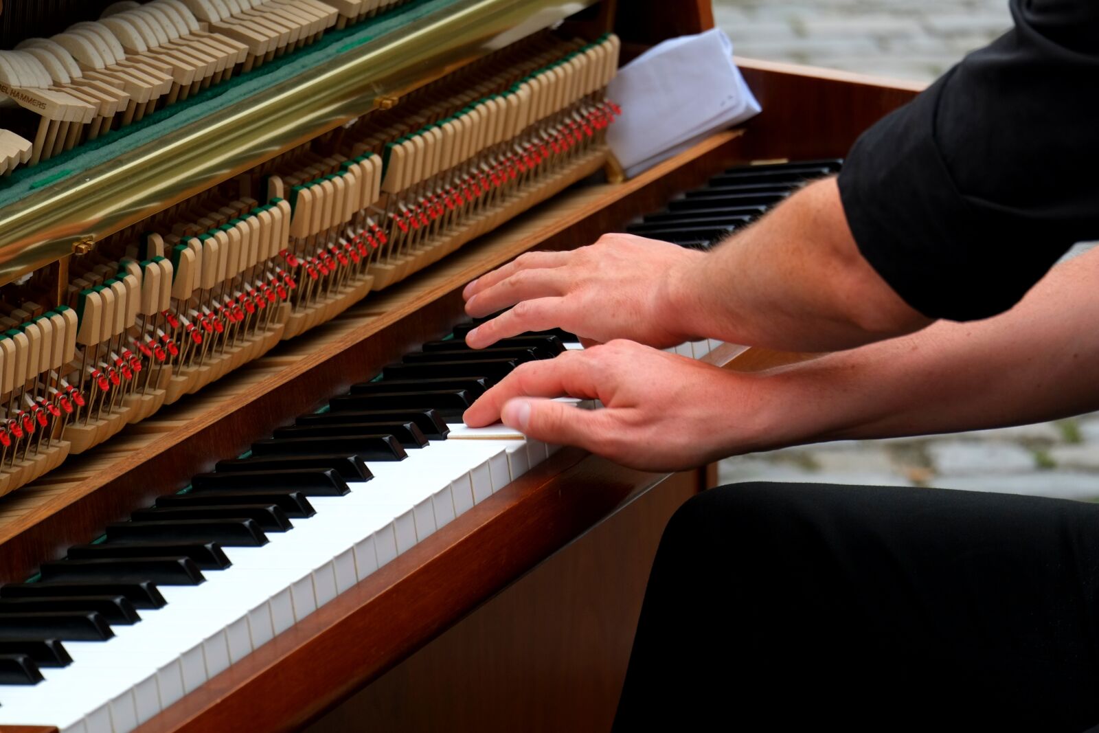 Fujifilm X-E1 sample photo. Playing the piano, musician photography