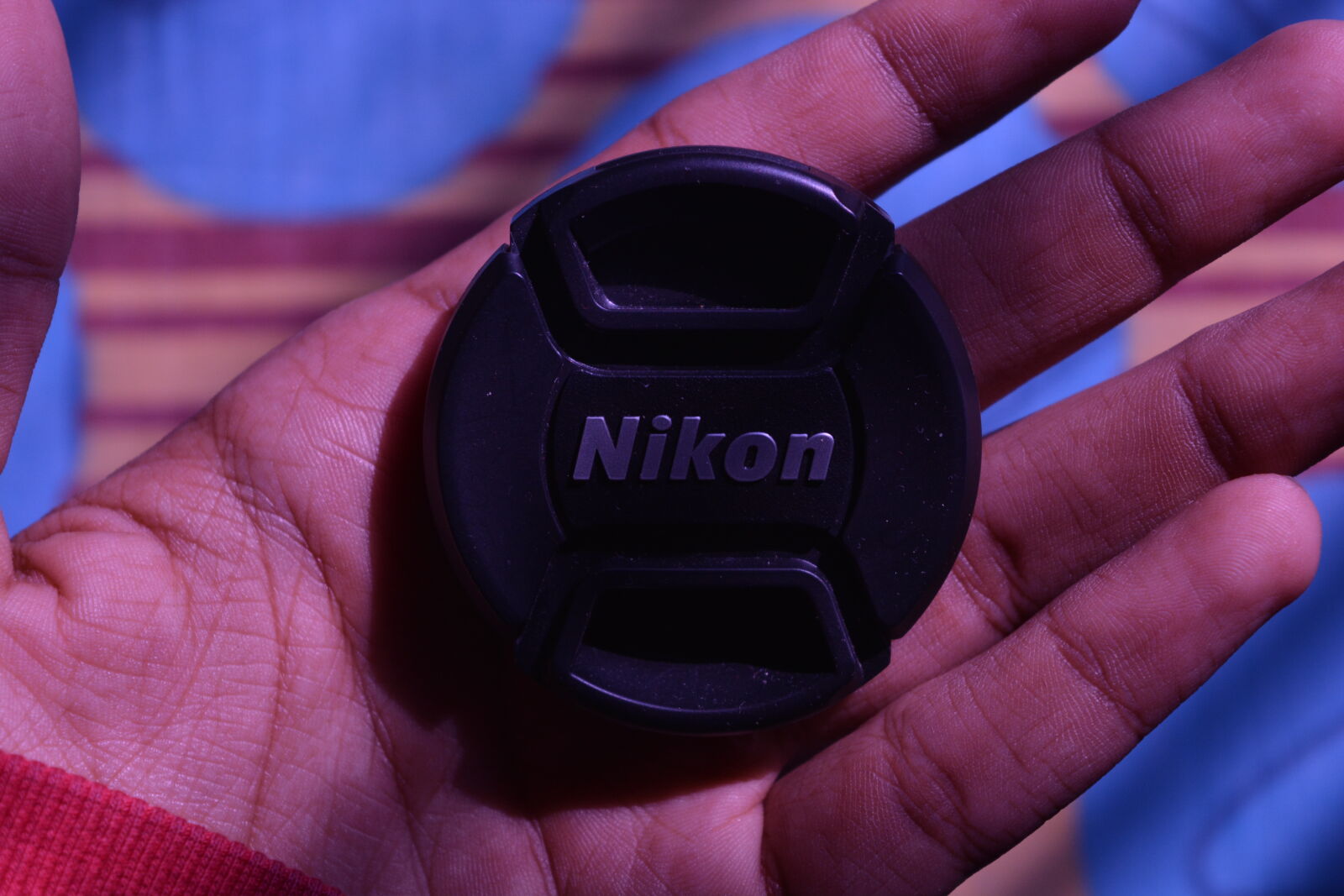 Nikon D5200 sample photo. Camera, cap, closeup, hand photography