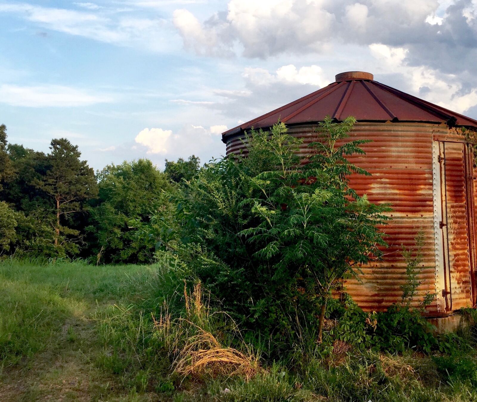 iPhone 6 Plus back camera 4.15mm f/2.2 sample photo. Silo, rust, metal building photography