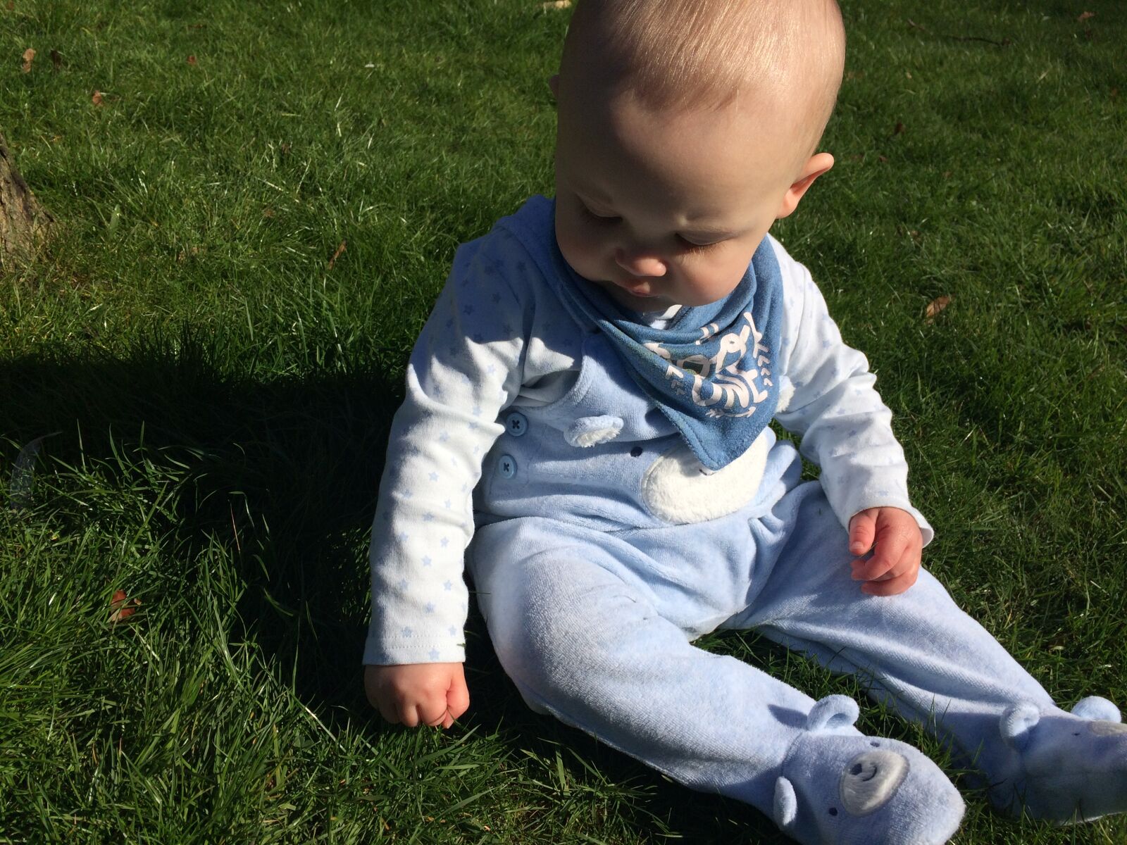 iPhone 5s back camera 4.15mm f/2.2 sample photo. Baby, cute, grass, spring photography