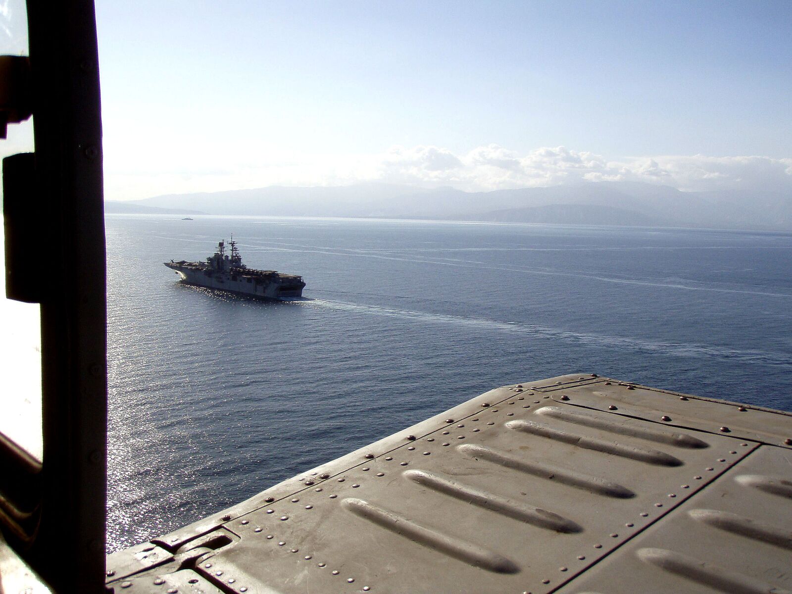 Olympus u770SW,S770SW sample photo. Transported, carrier, aboard, helicopter photography