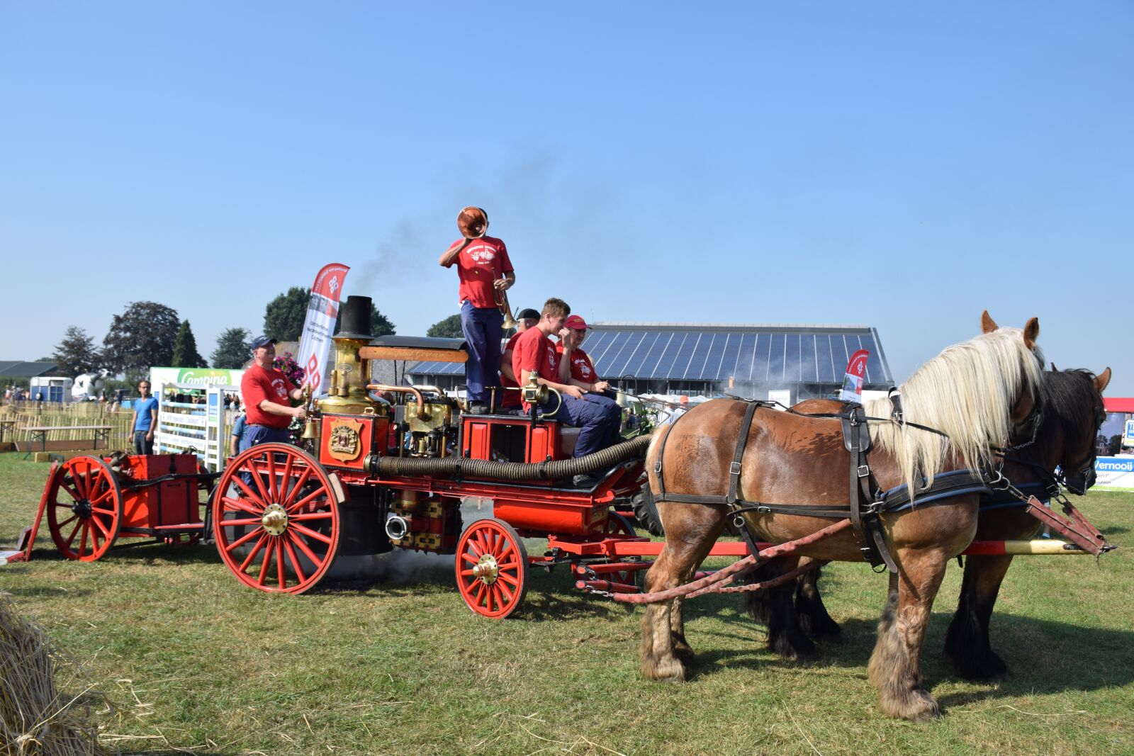Nikon D5300 sample photo. Fire department, stoomspuit, horse photography