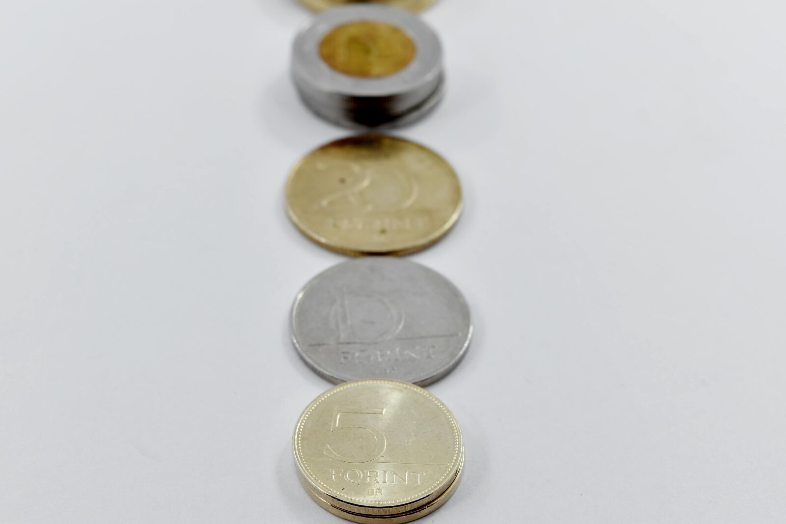Nikon D5500 sample photo. Coins, europe, forint, metal photography