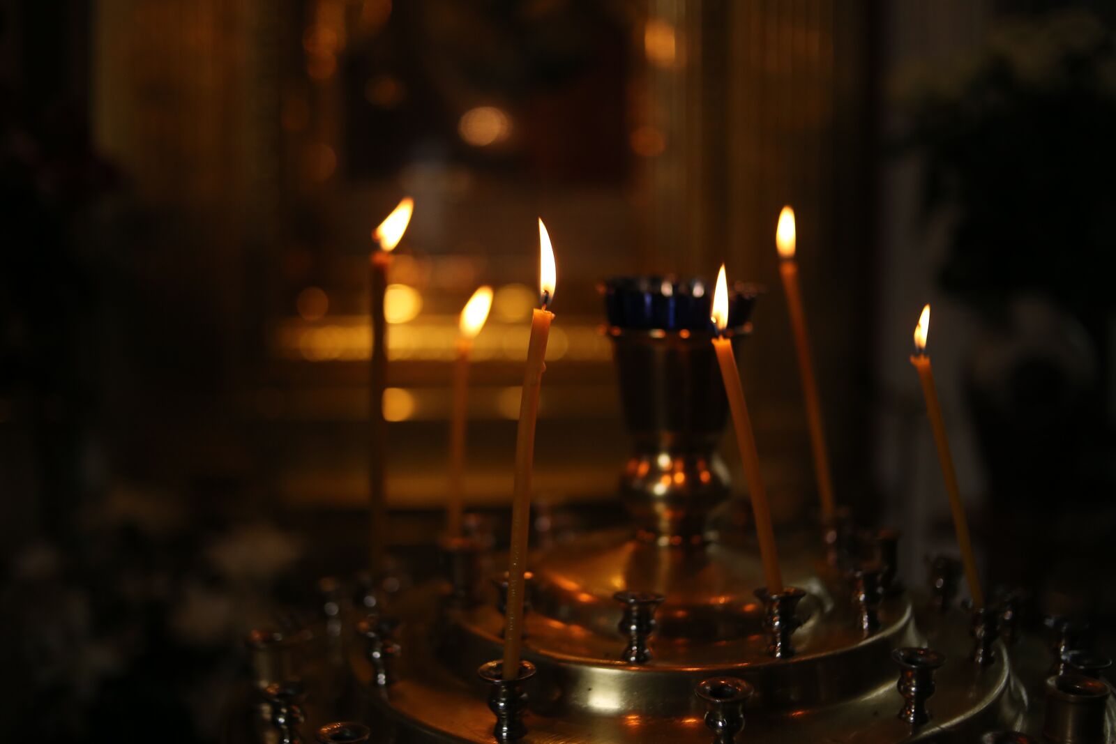 Canon EOS 6D sample photo. Candle, church, memory photography
