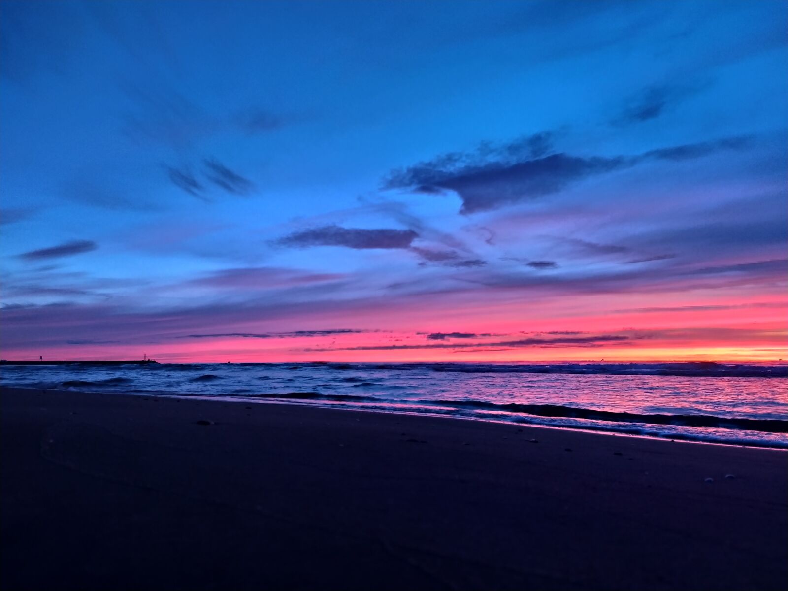 Xiaomi Redmi Note 7 sample photo. Mar, arena, atardecer photography