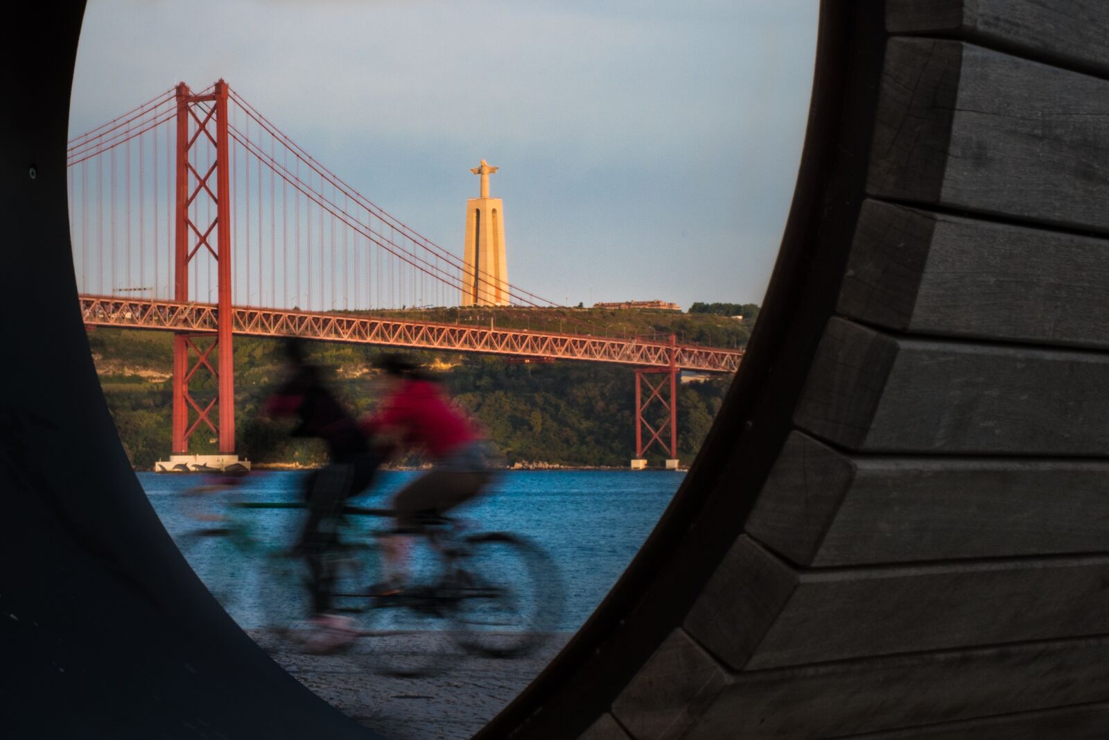 Nikon D5600 sample photo. Lisbon, cycling, bridge photography