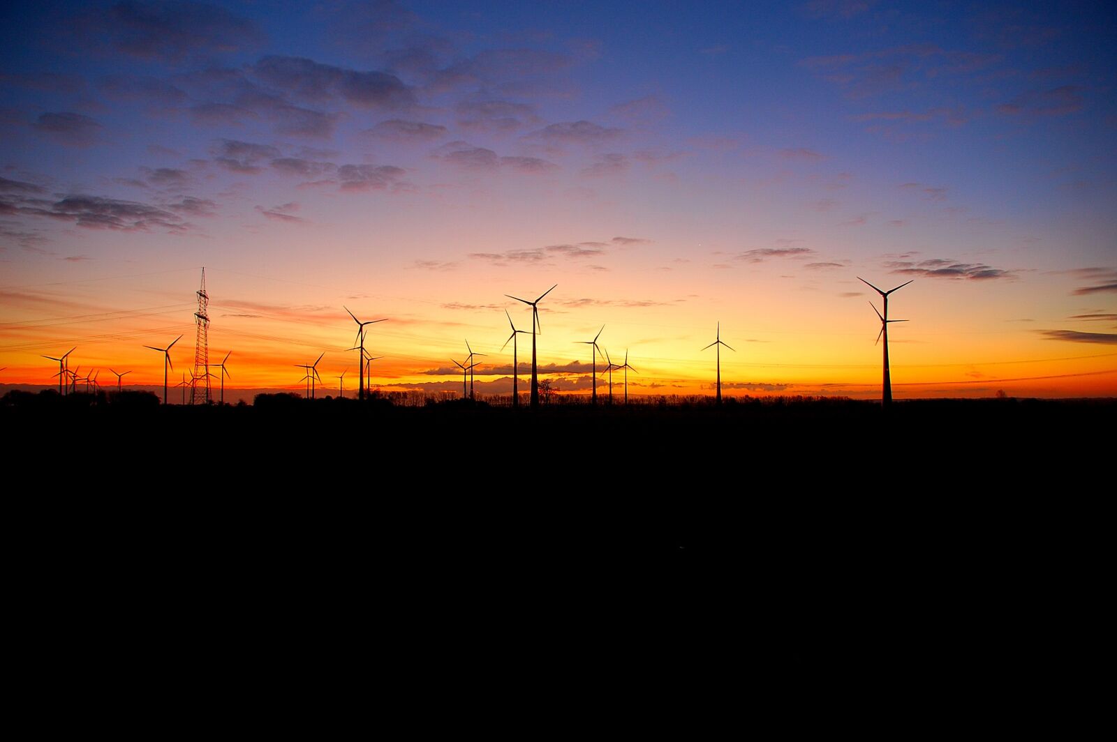 Nikon D40 sample photo. Sunset, electricity, sky photography
