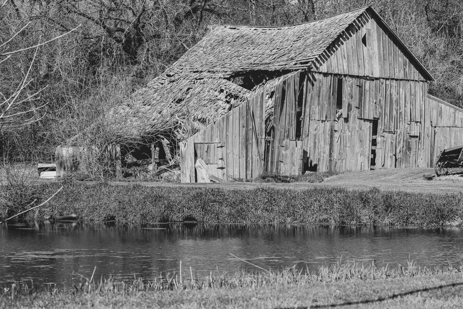 Canon EOS 4000D (EOS Rebel T100 / EOS 3000D) sample photo. Barns, ponds, nature photography