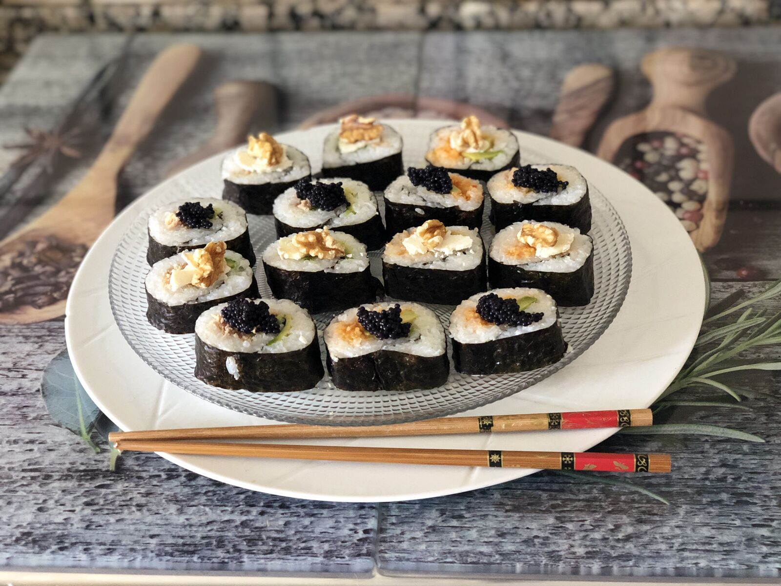 iPhone X back dual camera 6mm f/2.4 sample photo. Sushi, food, oriental photography