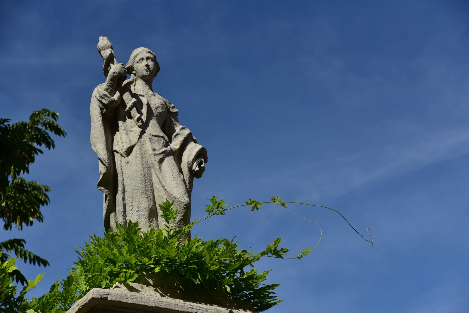 Nikon D750 sample photo. Pillar statue, courtyard garden photography