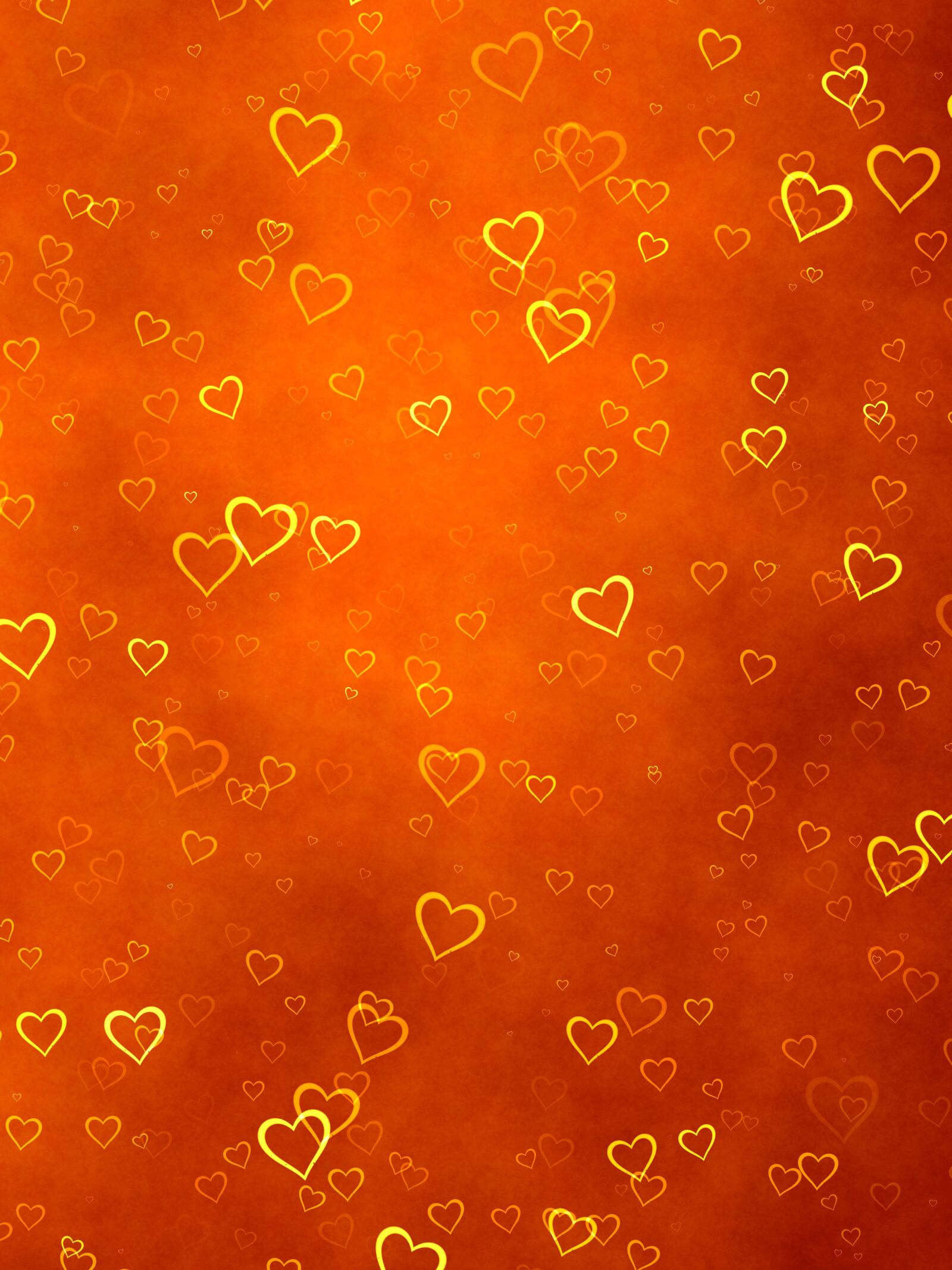 Canon PowerShot SX720 HS sample photo. Background, orange, hearts photography