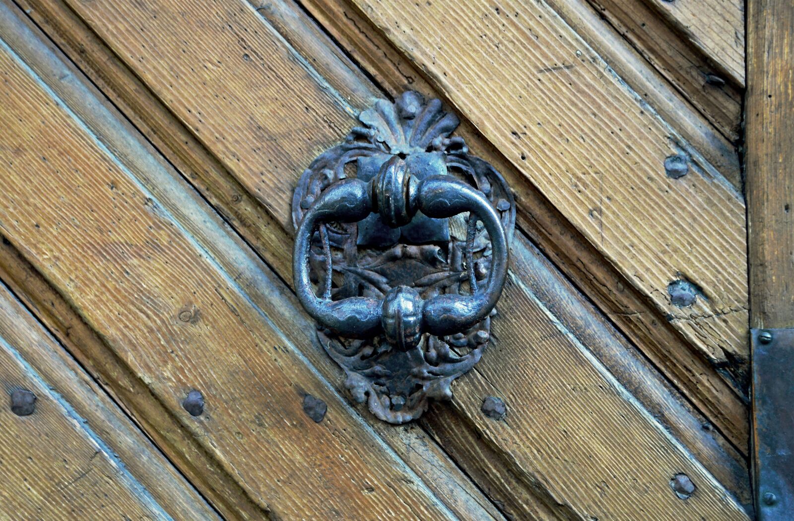 Nikon D3200 sample photo. Doorknocker, door, castle photography