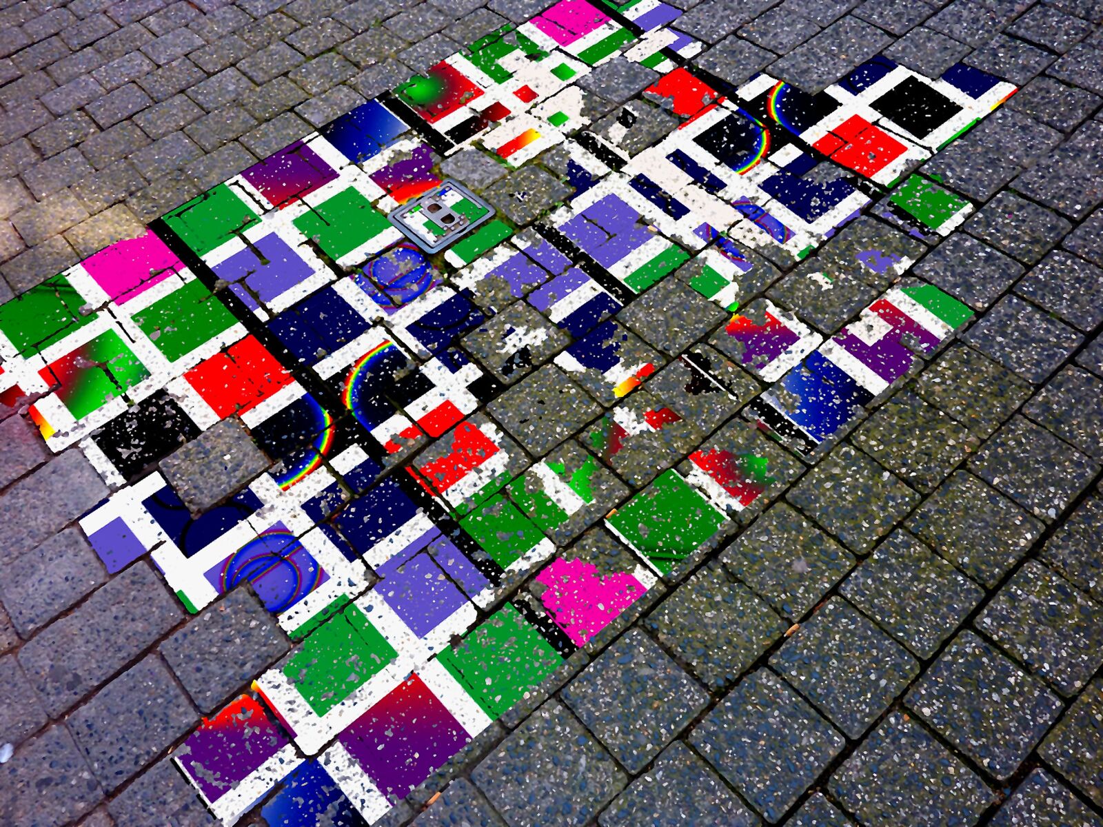Panasonic DMC-TZ7 sample photo. Mosaic, brick, pattern photography