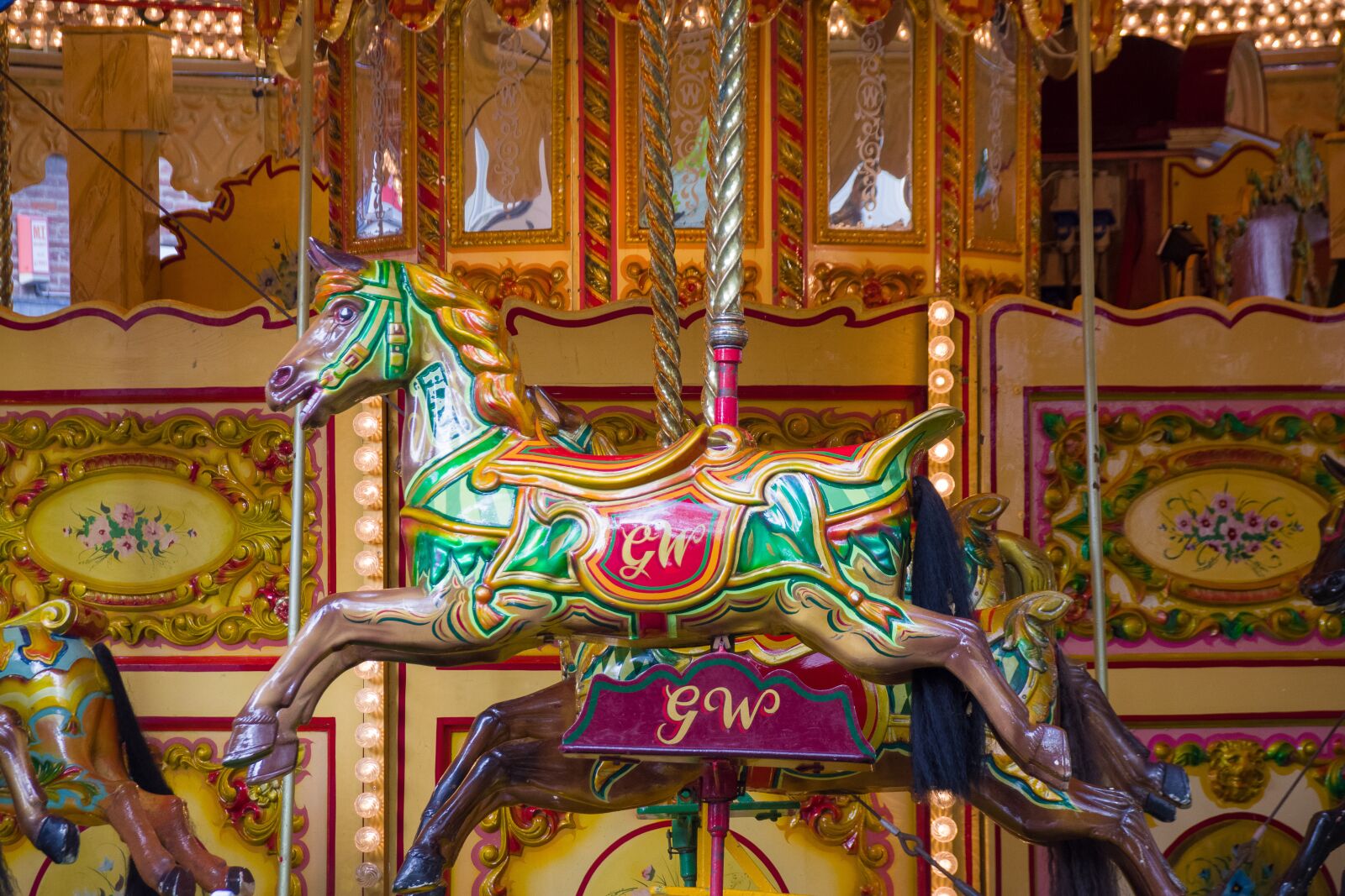 Pentax K-70 sample photo. Carousel, horse, antique photography