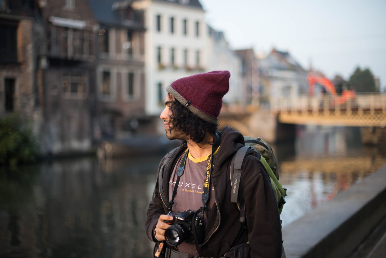 Nikon AF-S Nikkor 50mm F1.4G sample photo. Backpack, backpacking, belgium, black photography