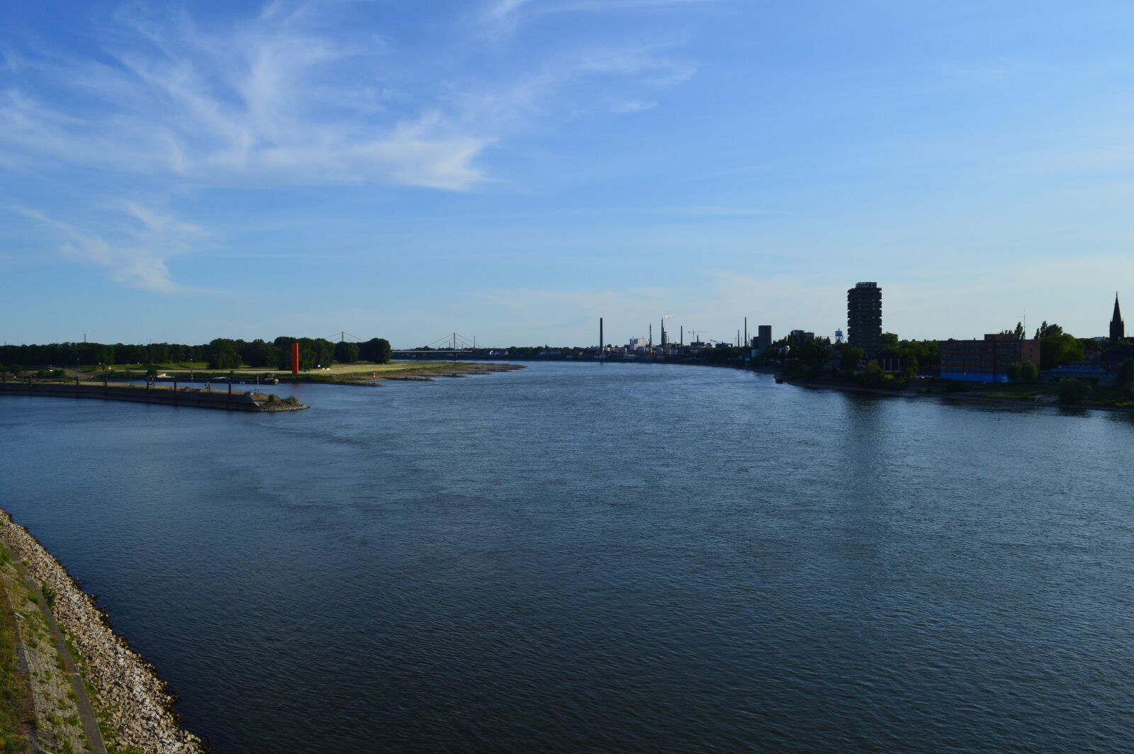 Nikon D3200 sample photo. Rhine, river, rhine orange photography