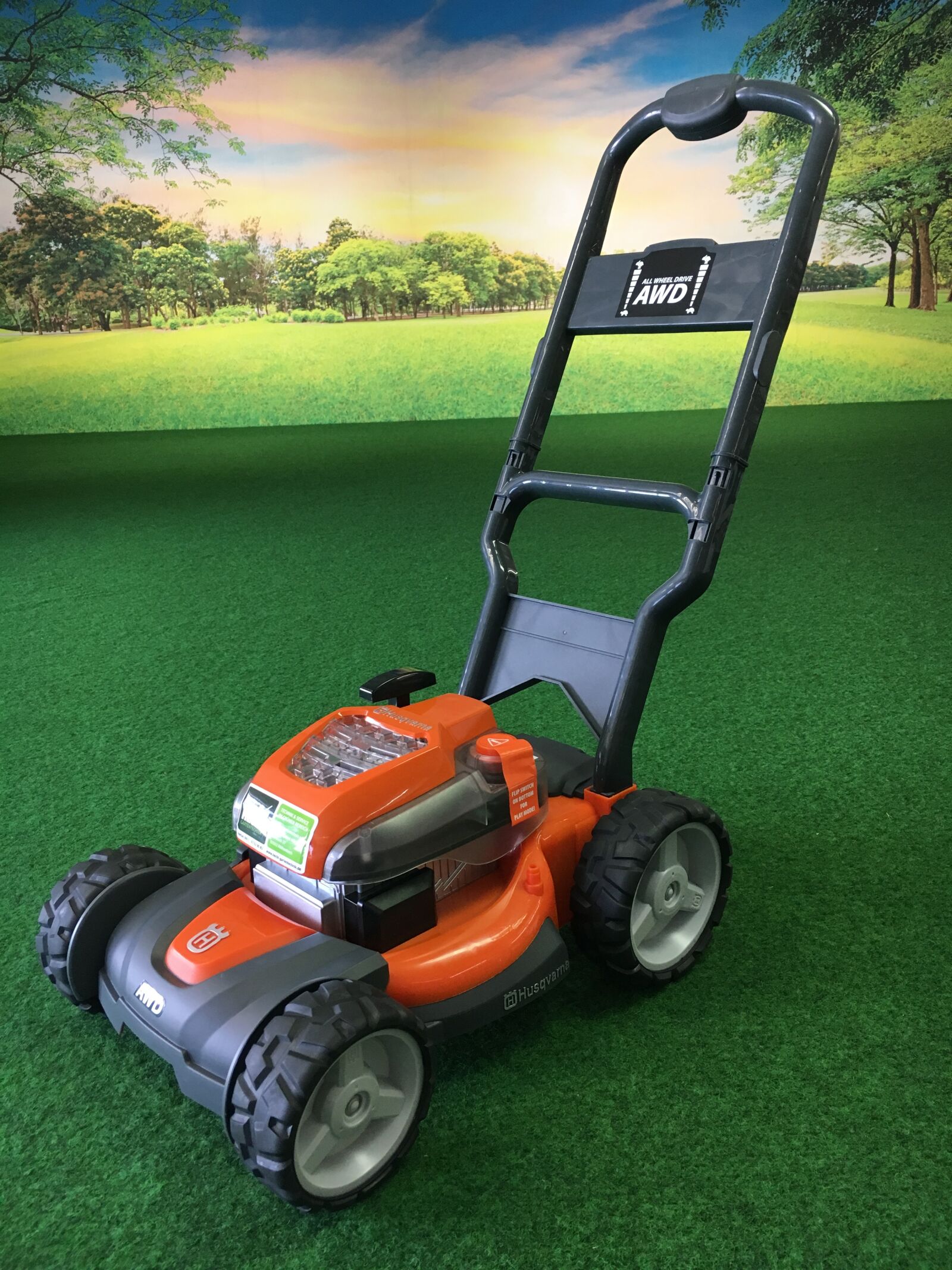 Apple iPhone 6s sample photo. Husqvarna, children's lawn mower photography