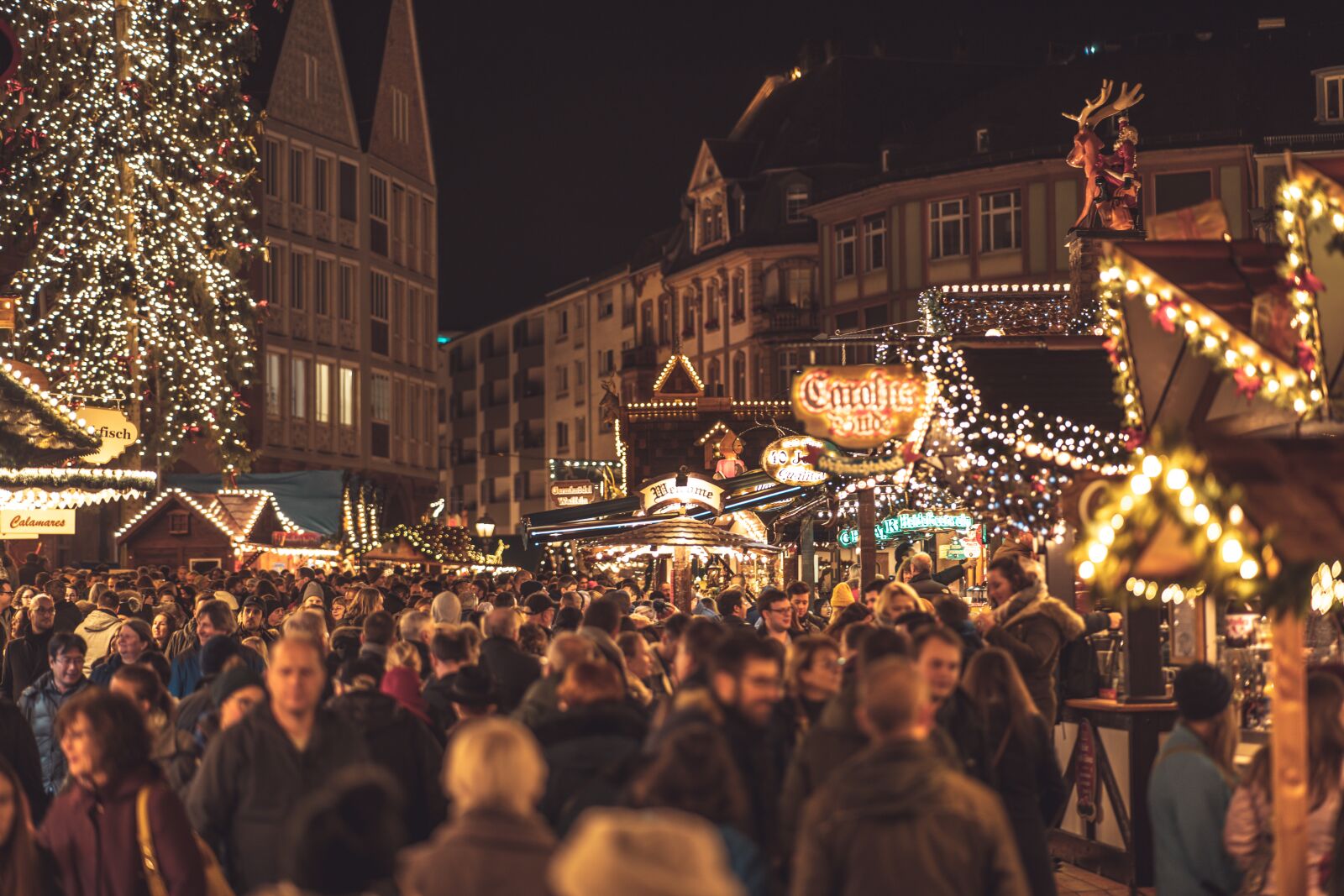 Sony a7R III + Samyang AF 85mm F1.4 FE sample photo. Christmas market, christmas, frankfurt photography