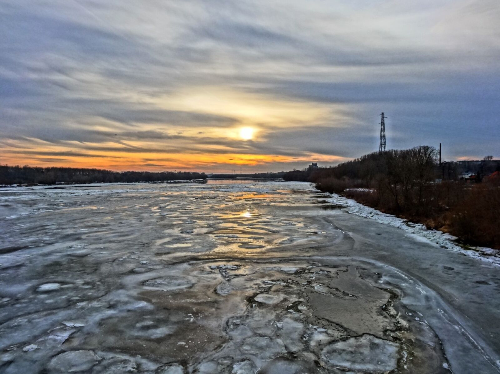 Sony Cyber-shot DSC-HX20V sample photo. Vistula, bydgoszcz, sunset photography