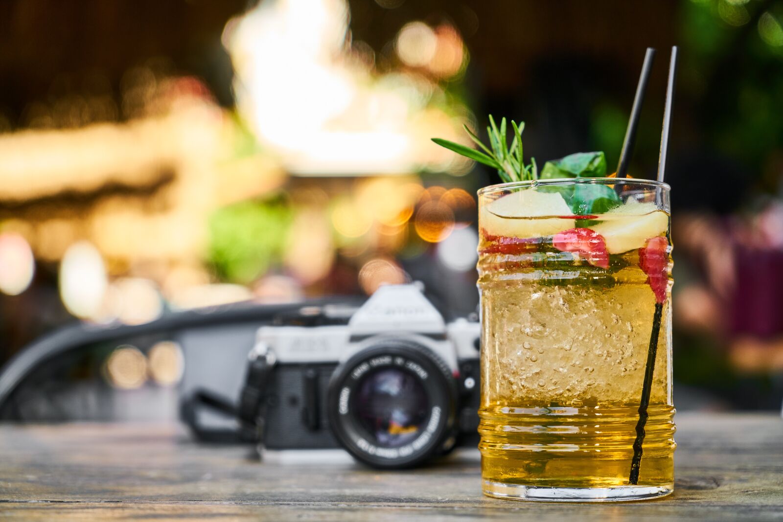 Sony a7R II sample photo. Beverage, cocktail, camera photography
