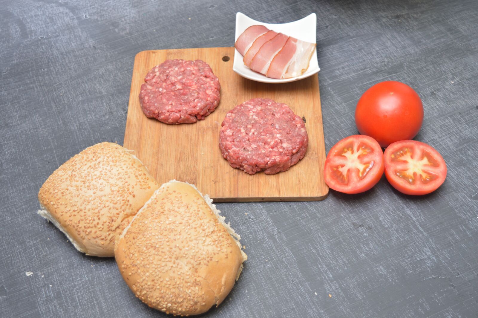 Nikon D3200 sample photo. Bread, tomato, vegetables photography