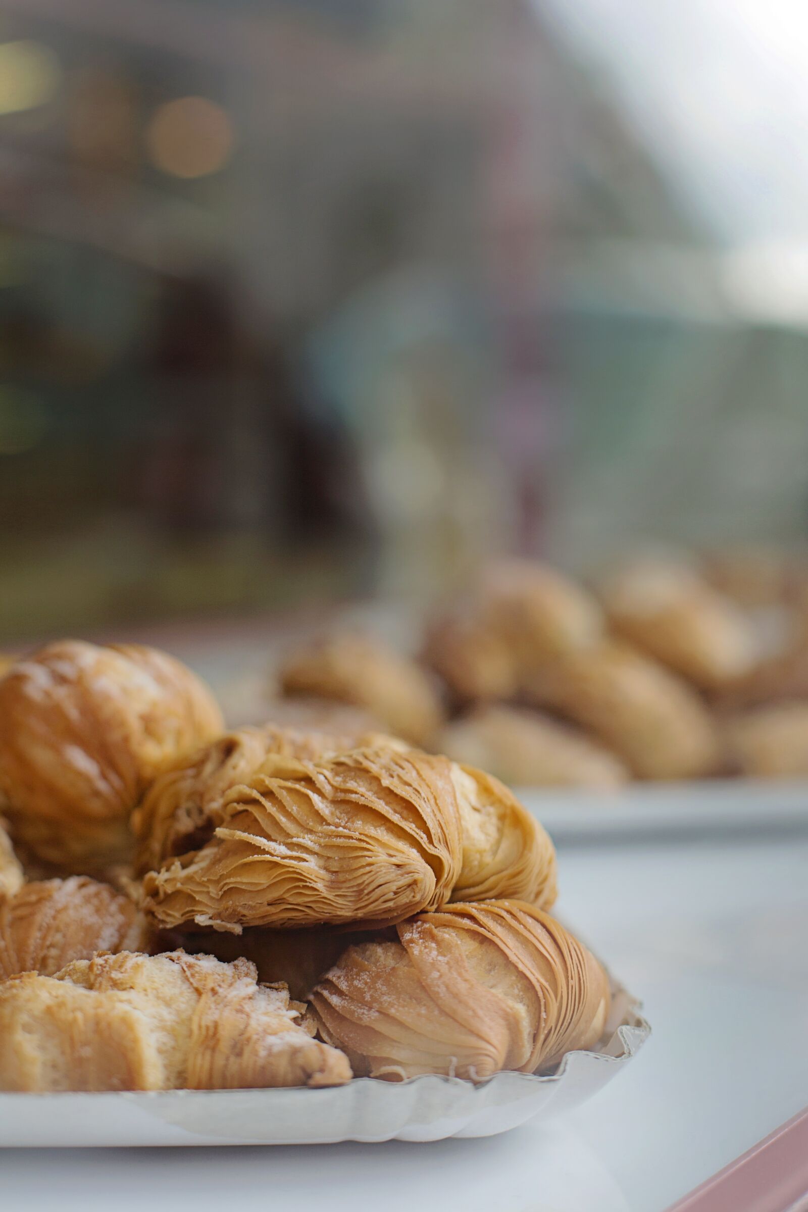 Canon EF 50mm F1.4 USM sample photo. Croissants, flaky, breakfast photography