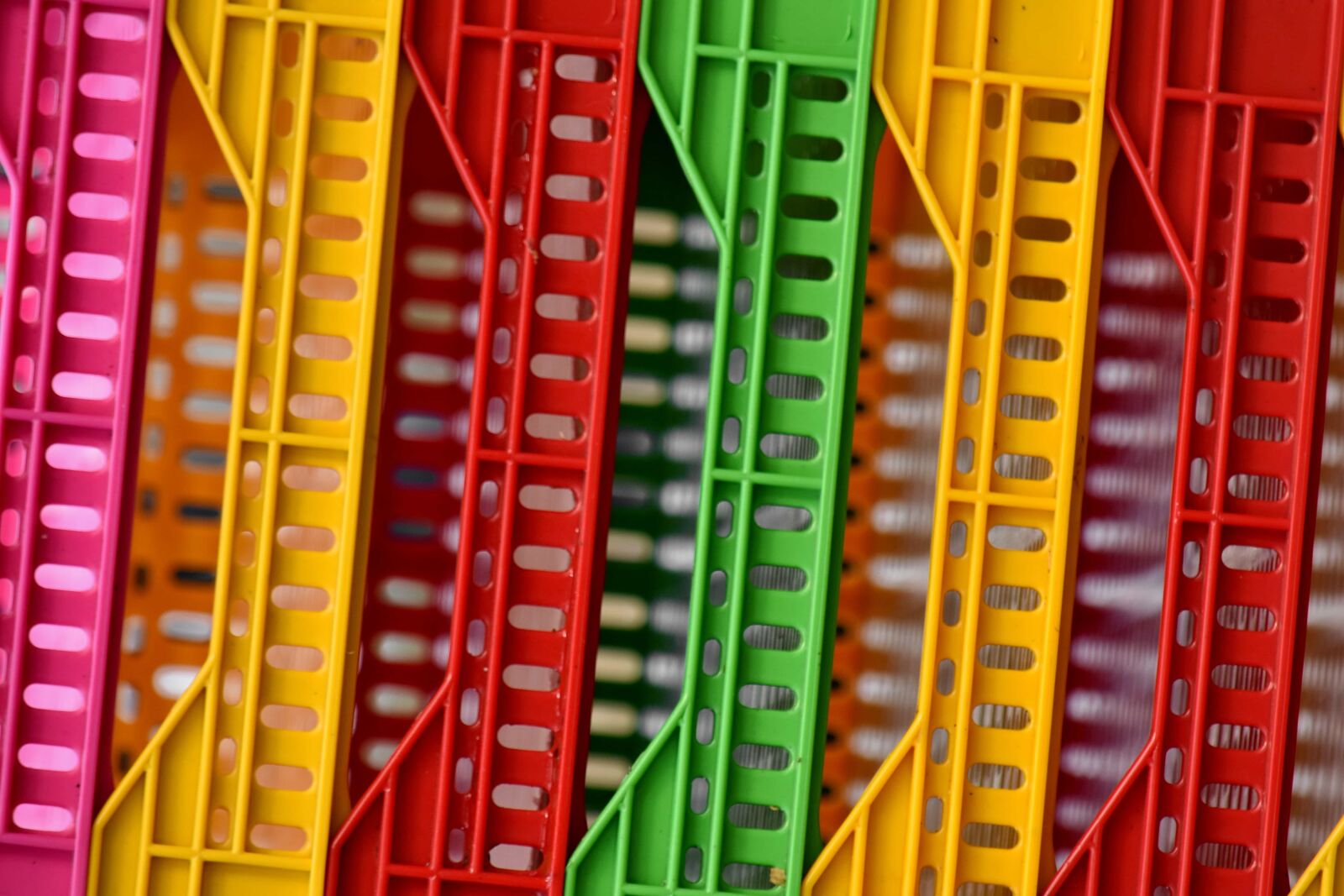 Nikon D5500 sample photo. Colorful, rack, plastic, equipment photography
