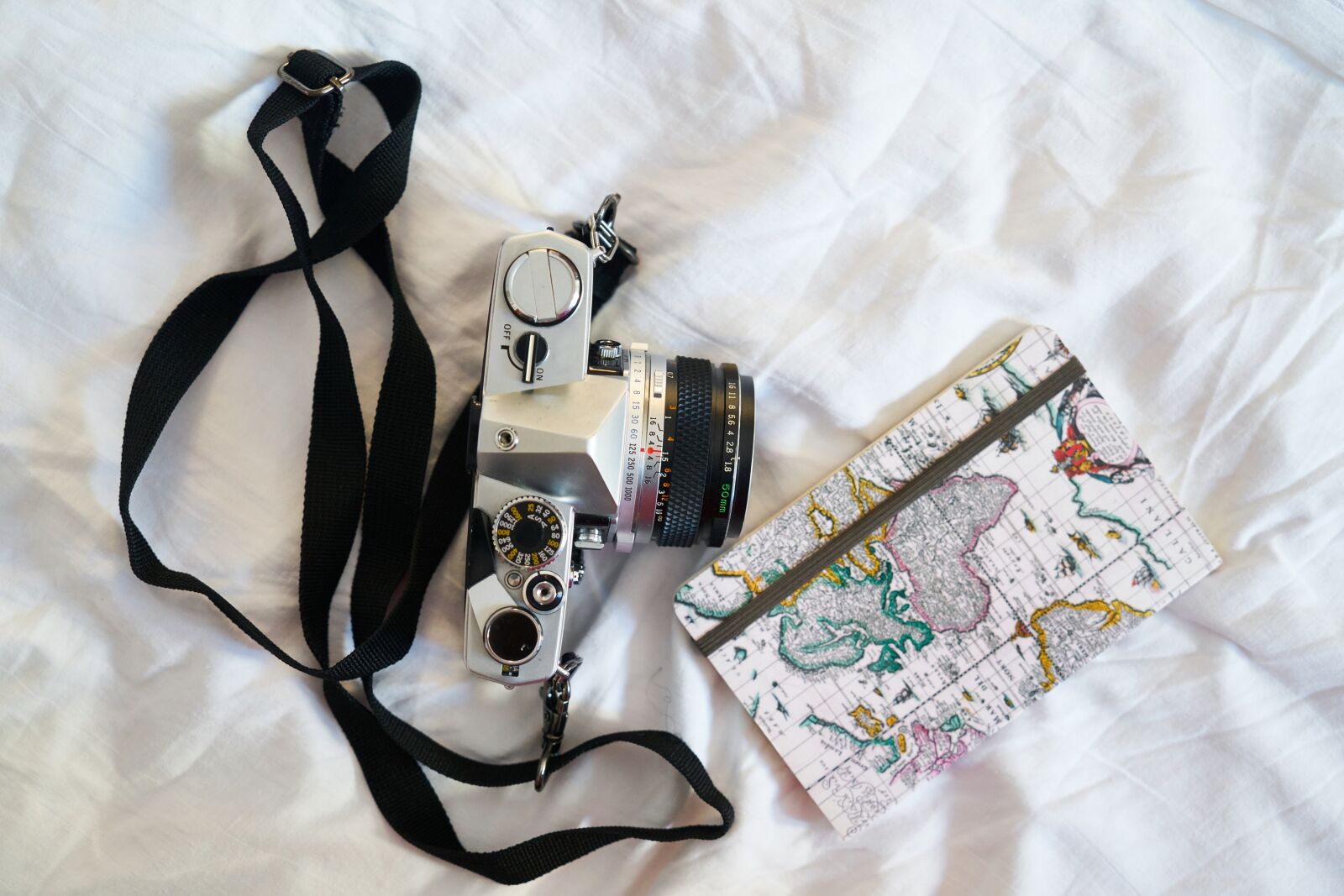 Sony a7R II sample photo. Old, notebook, map photography