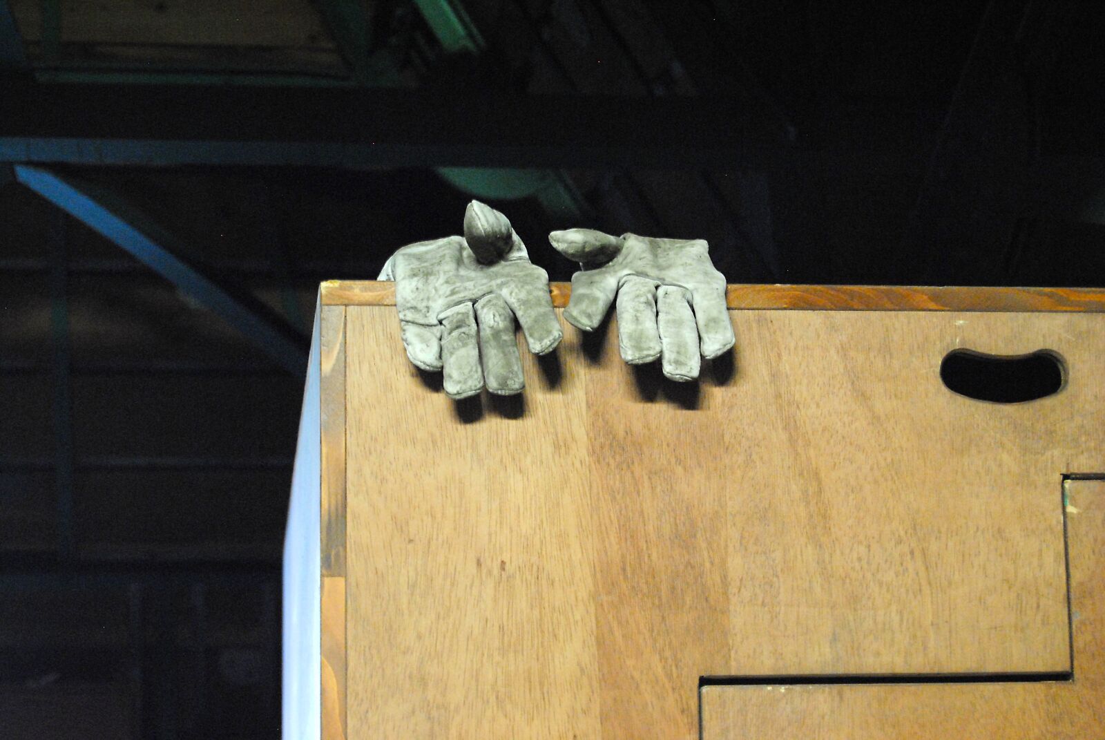 Nikon D3000 sample photo. Gloves, site, roof construction photography