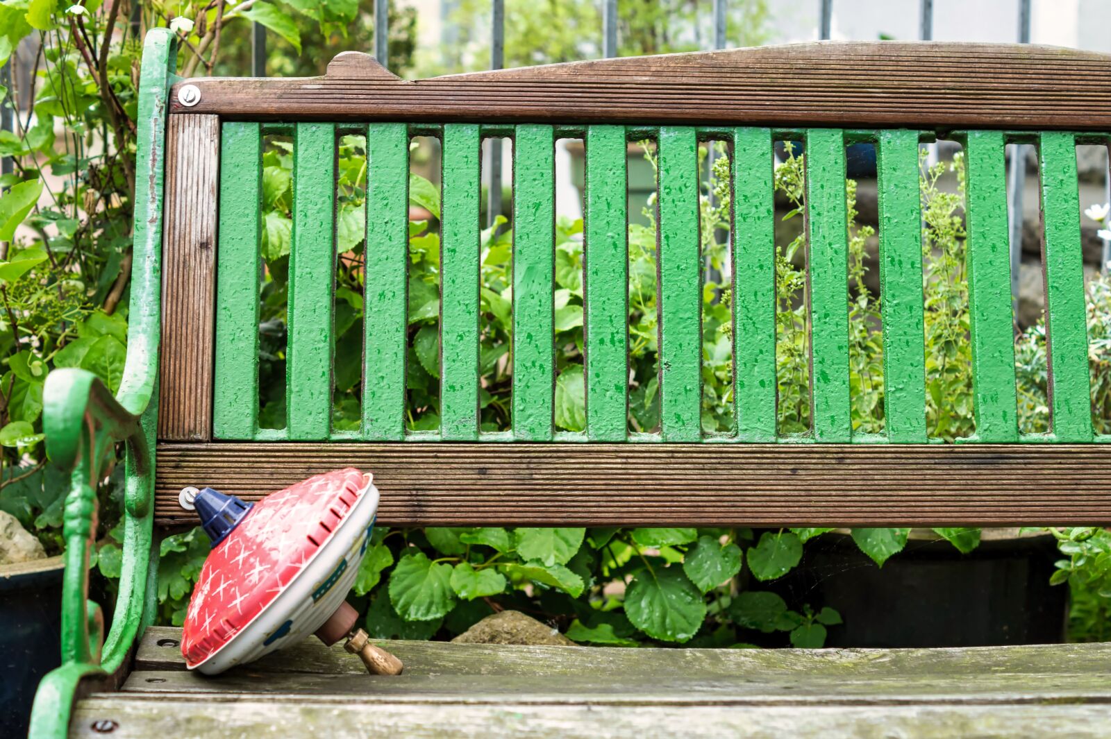 Sony DT 50mm F1.8 SAM sample photo. Bench, green, roundabout photography