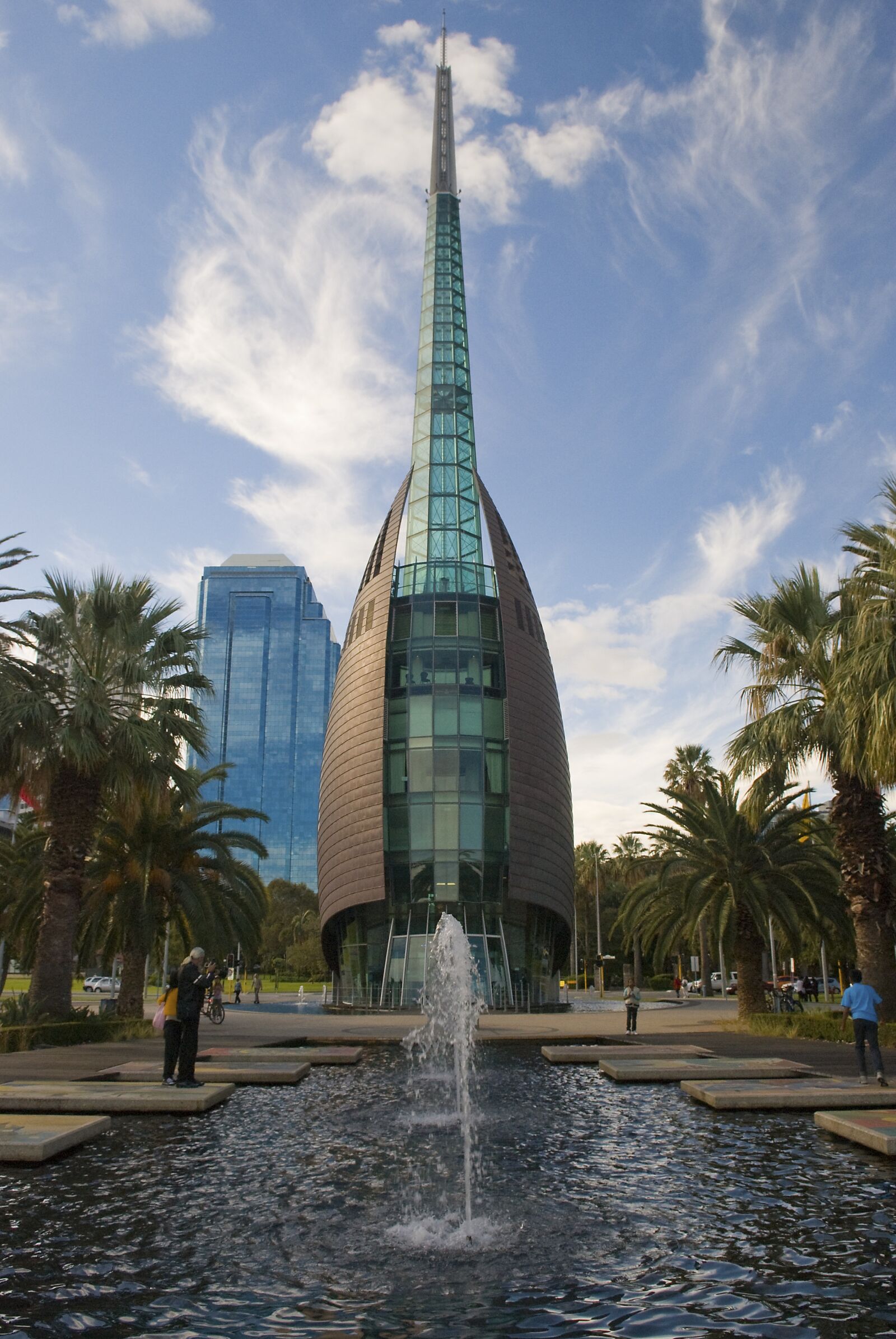 Nikon D60 sample photo. Bell tower, perth, fountain photography