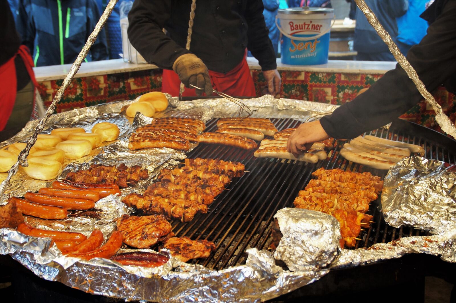 Sony SLT-A58 sample photo. Grill, hot, sausages photography