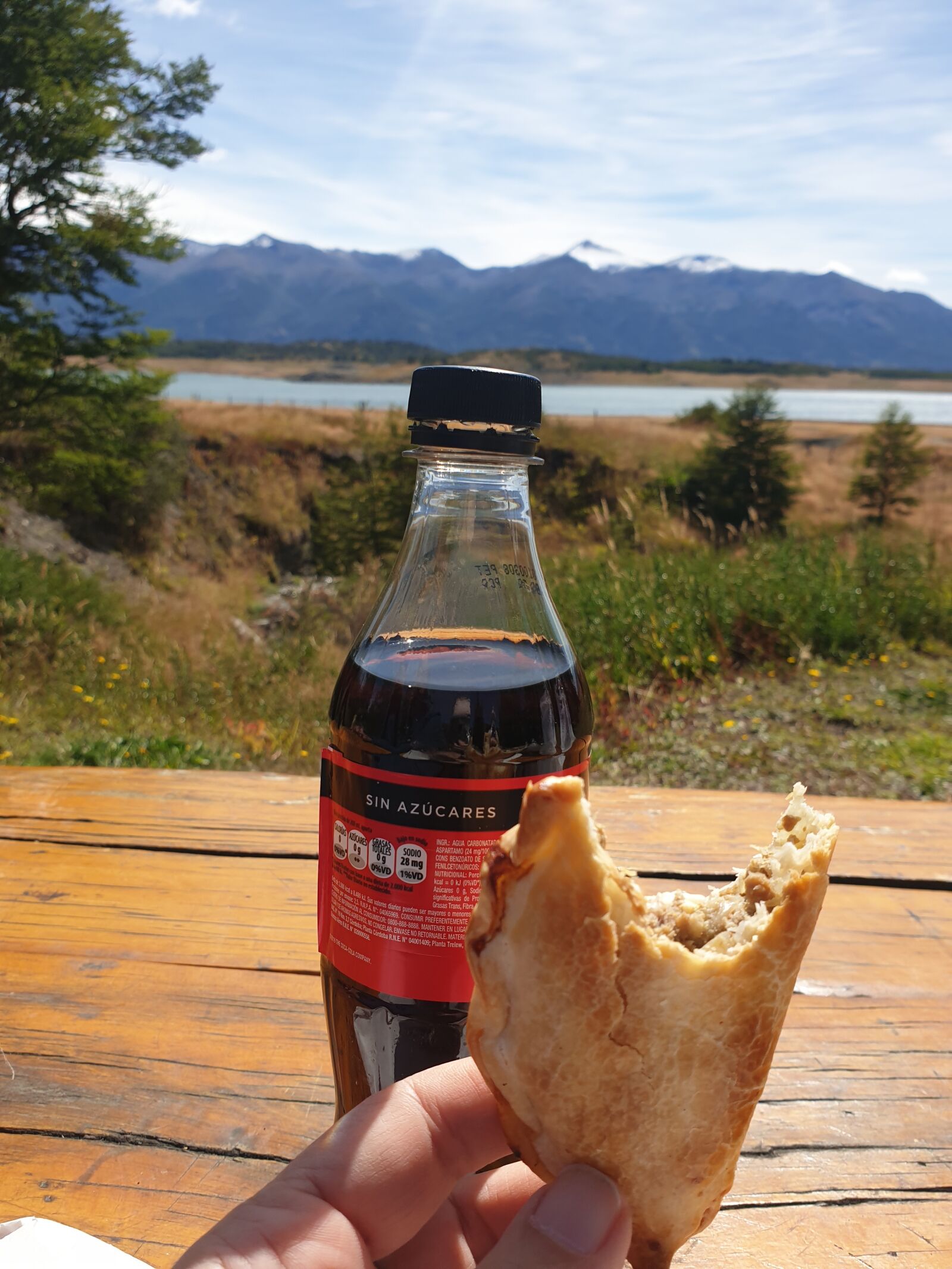 Samsung Galaxy S9 sample photo. Empanada, coka cola, leisure photography