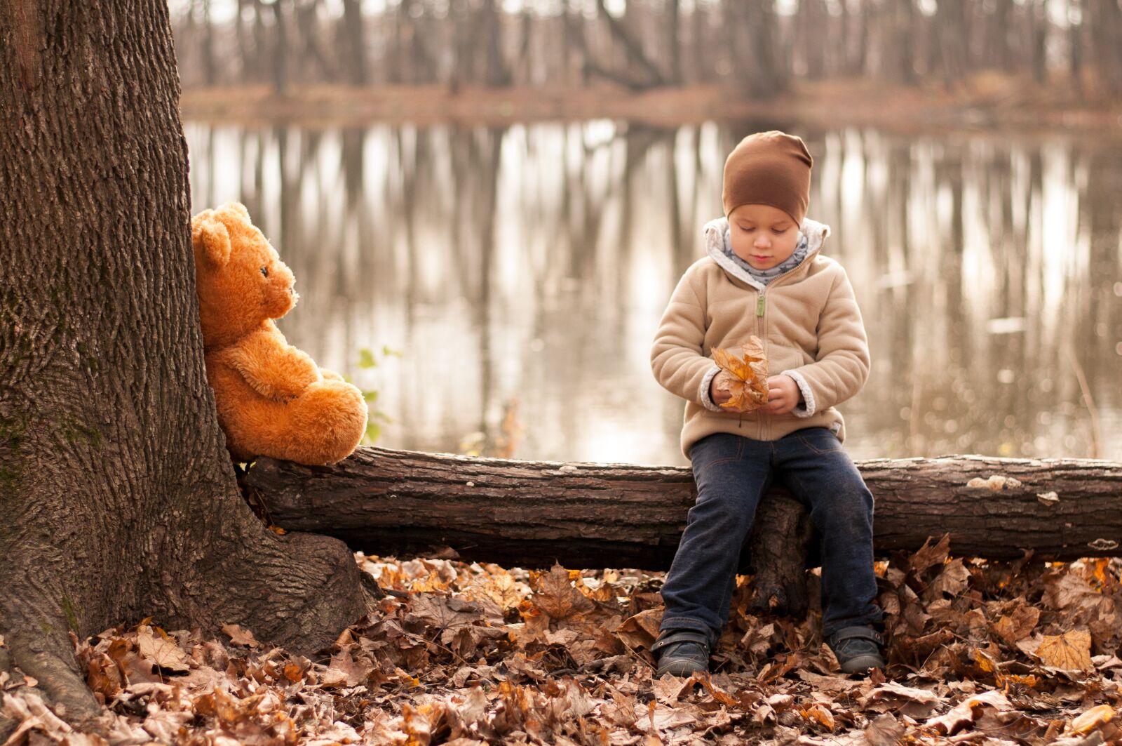 Nikon D5000 sample photo. Boy, child, bear photography