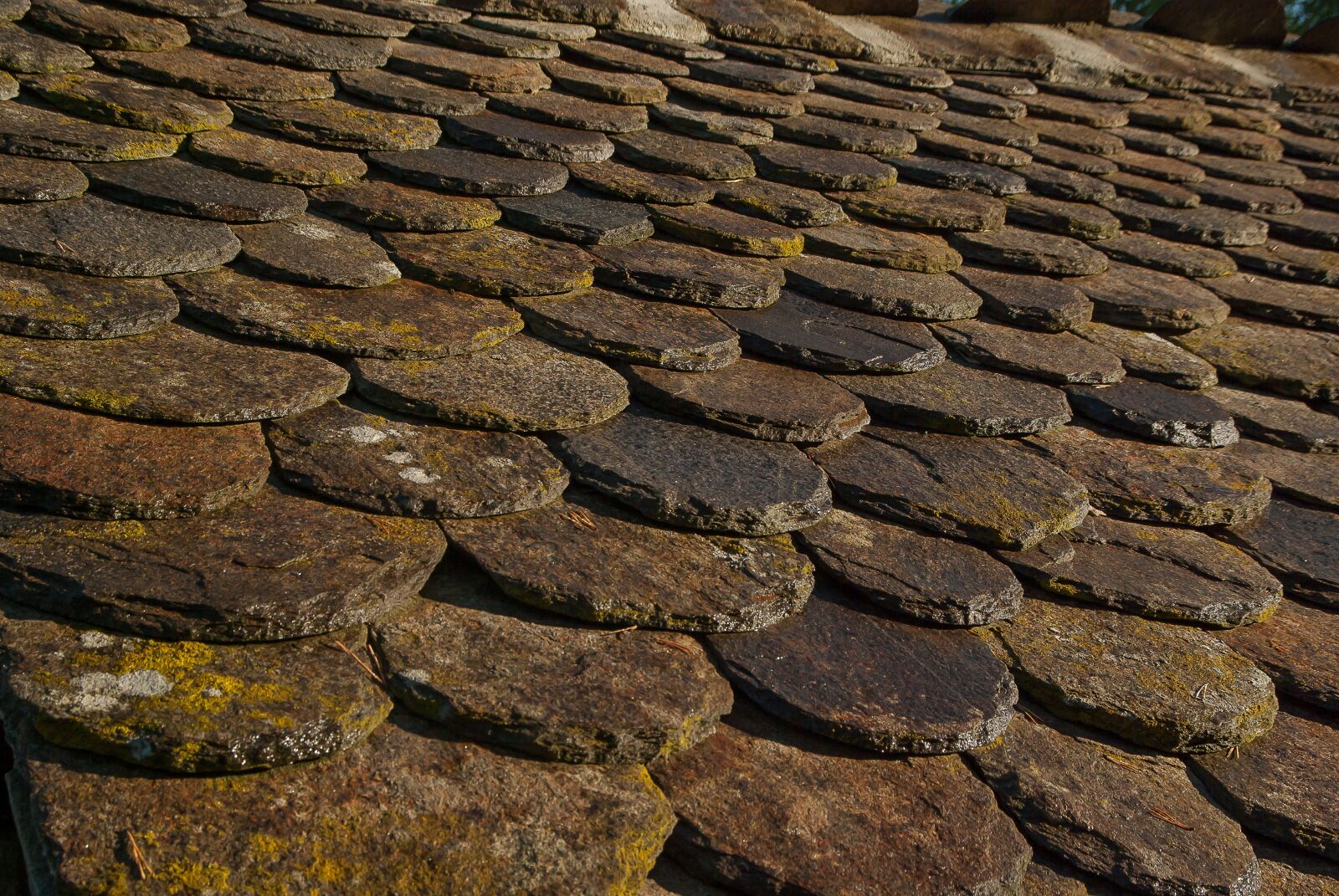 Pentax K10D sample photo. Lozère, roofing, slate photography