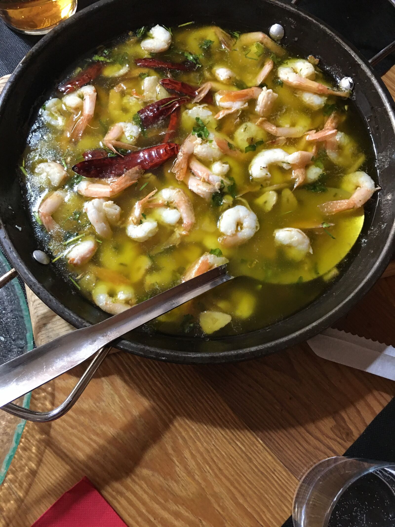 iPhone 6s Plus back camera 4.15mm f/2.2 sample photo. Gamba, ajillo, food photography