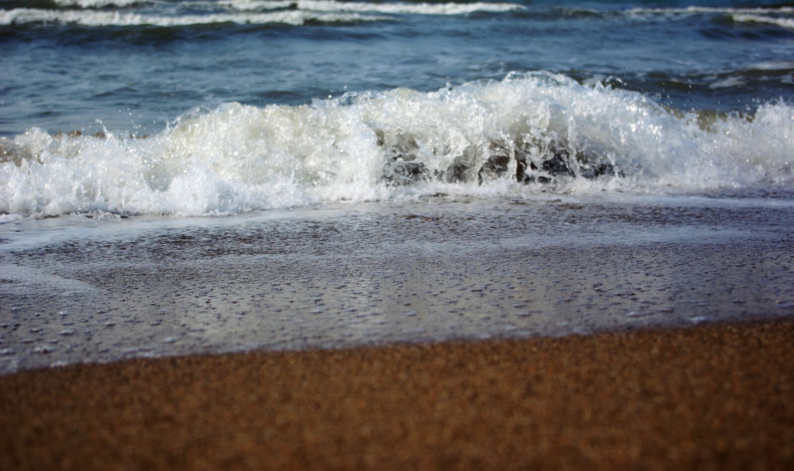Pentax K-m (K2000) sample photo. Wave, beach, sea photography
